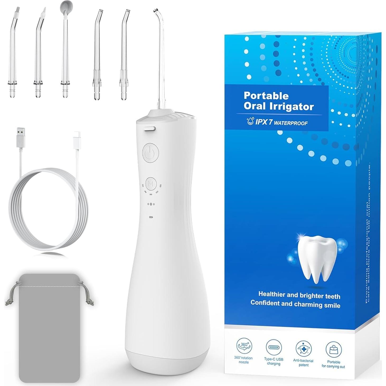 Irrigador Oral Inalámbrico VAPTEC PDF001 6 Modos 240ml Blanco