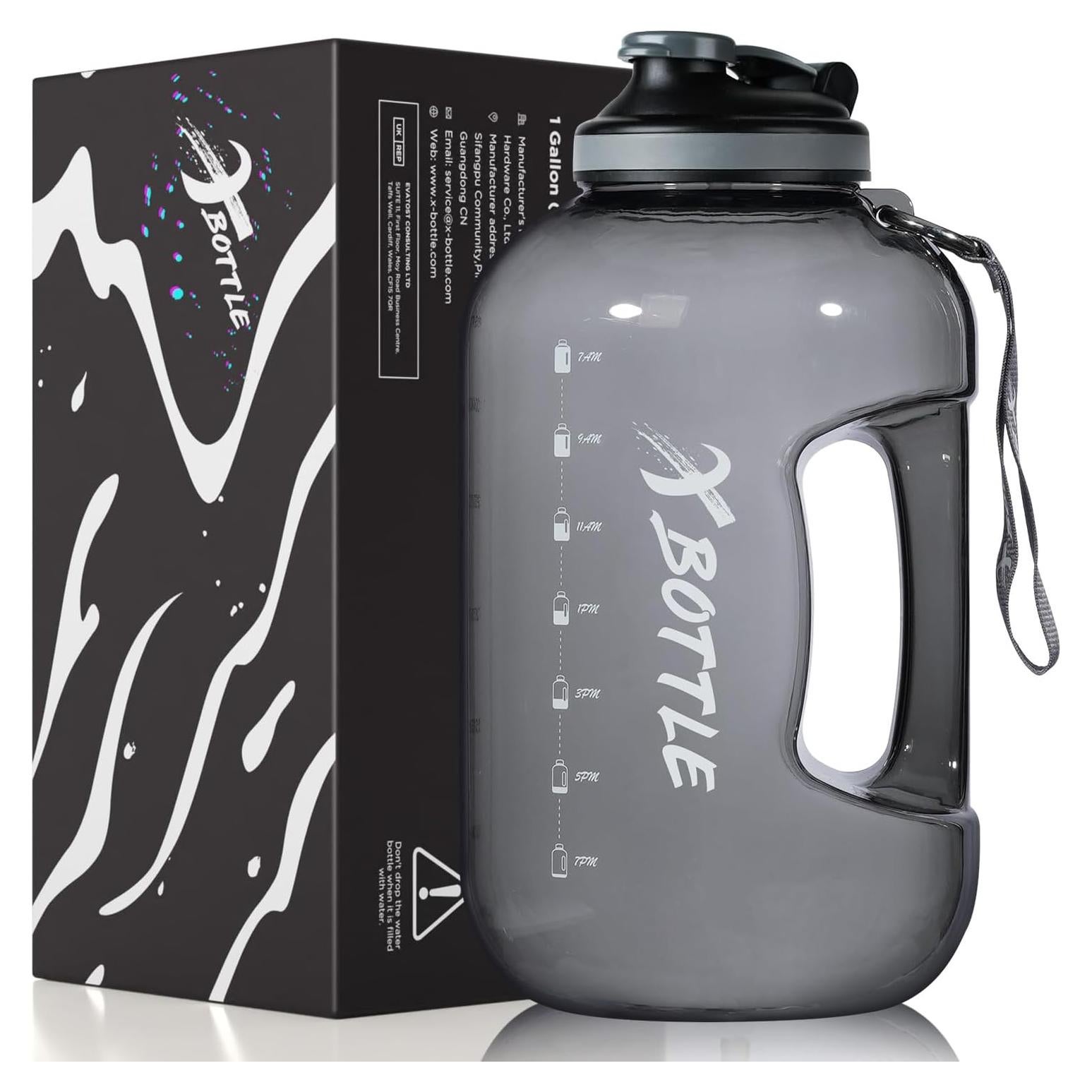 Botella de Agua de 1 Galón XBOTTLE con Tapa Chug 128oz