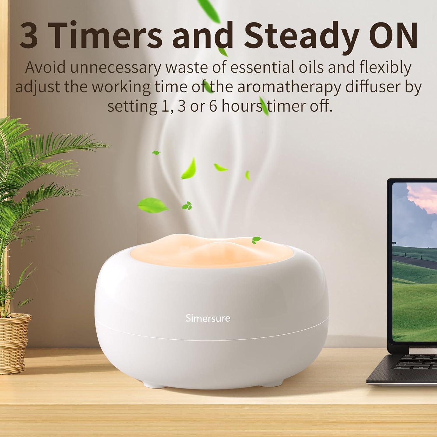 Difusor de Aceite Esencial SimerSure 370ml Ultrasónico Blanco