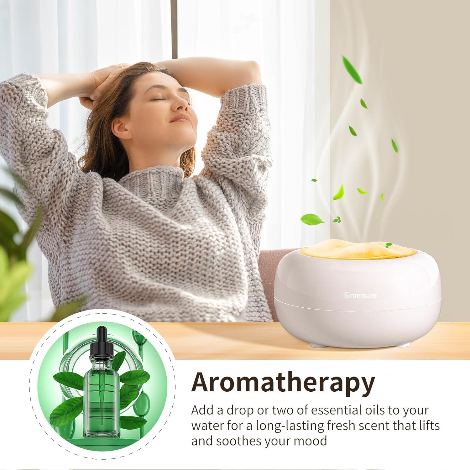 Difusor de Aceite Esencial SimerSure 370ml Ultrasónico Blanco