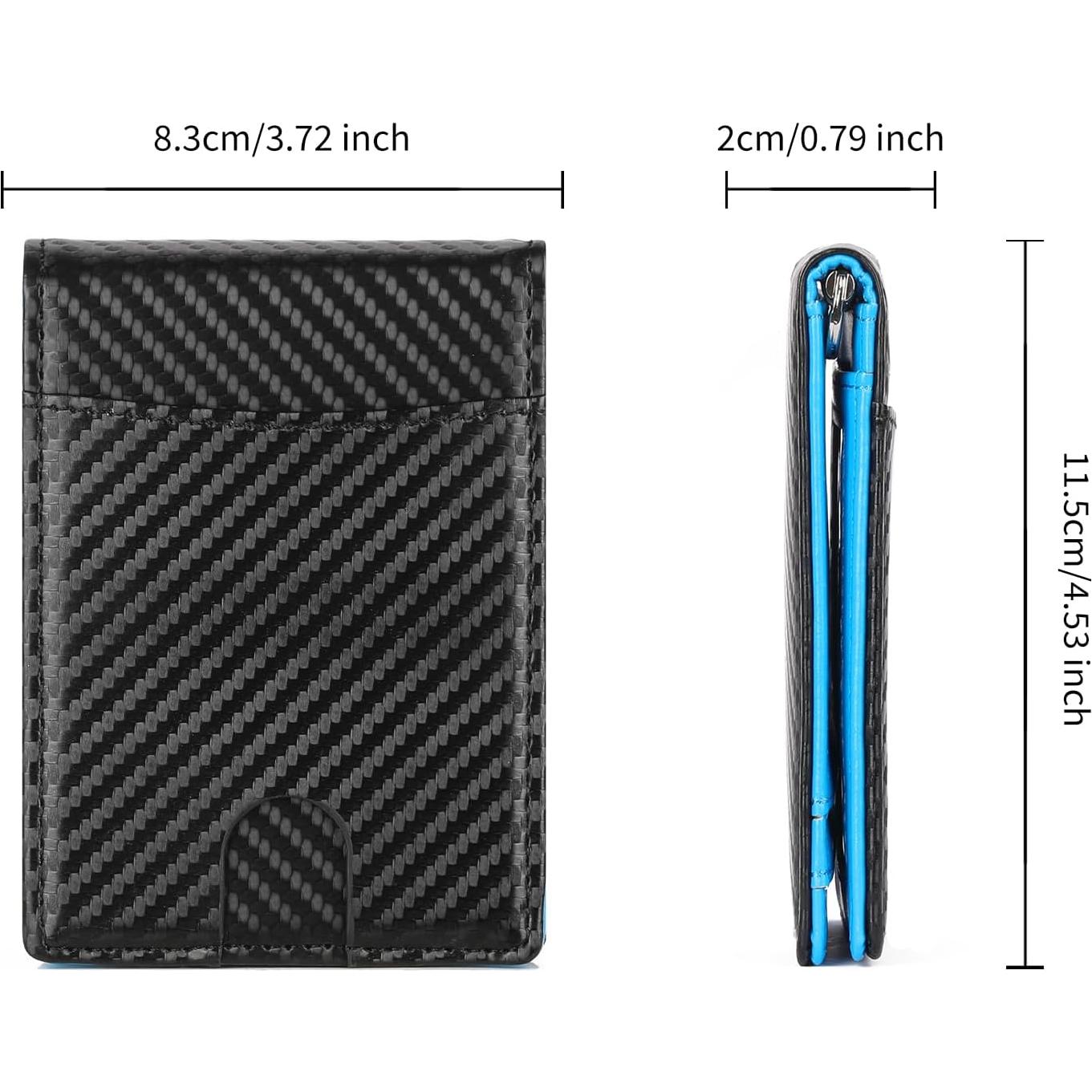 Billetera de Cuero Delgado LOUEBICA con Bloqueo RFID y Clip