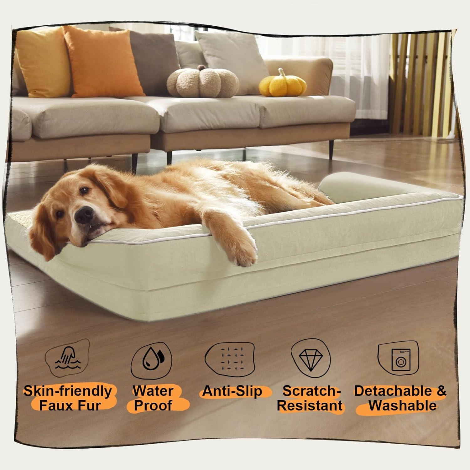 Cama Ortopédica para Perros Pequeños Mekiy 50.8x38.1cm Impermeable