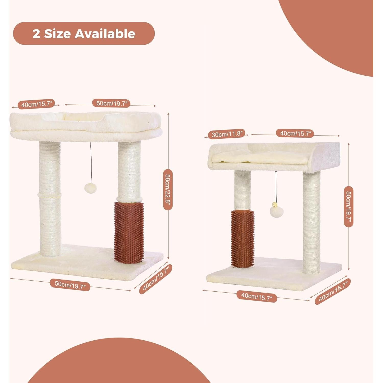 Torre Rascador para Gatos Pawfessor Grande Beige 50x39.9 cm