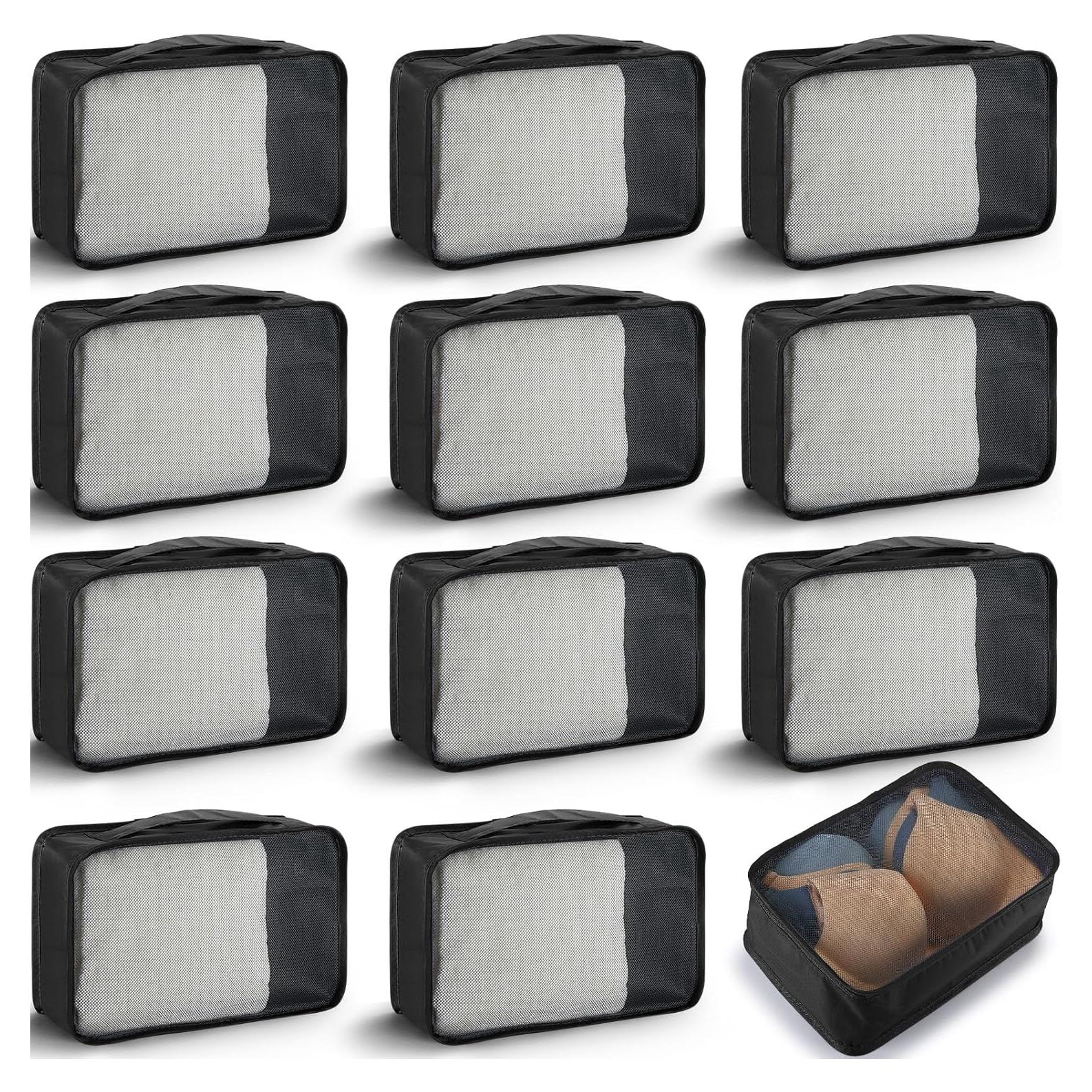 Cubos de Empaque Woanger 12 Pcs para Viaje 30x20x12 cm Negro