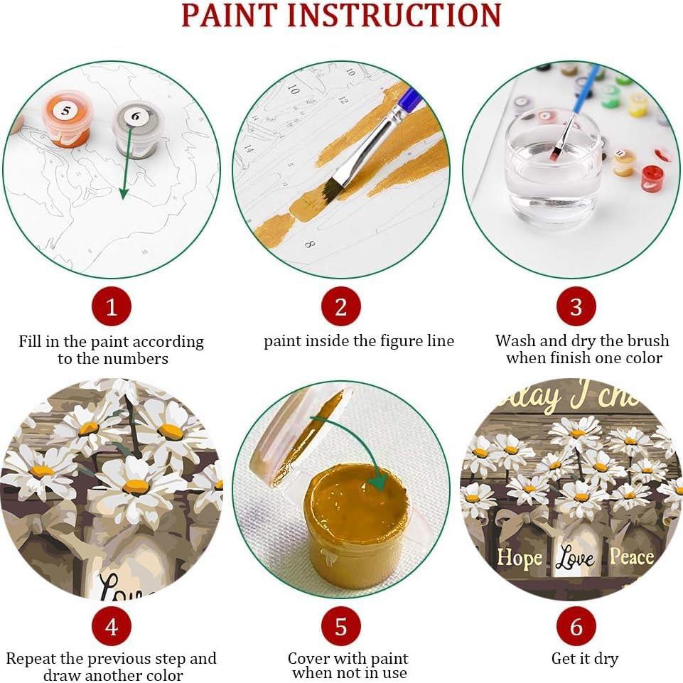 Kit de Pintura por Números Axquilon Margarita 50x40cm