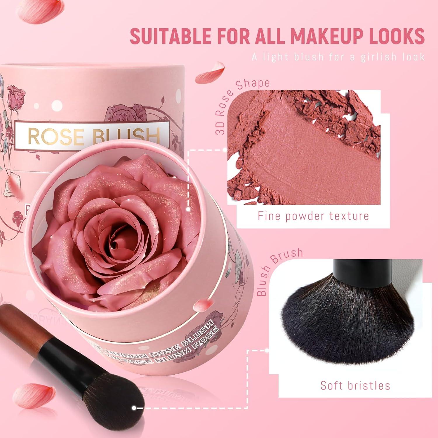 Rubor Crema a Polvo HOSAILY Durazno Bebé 3D - Acabado Natural