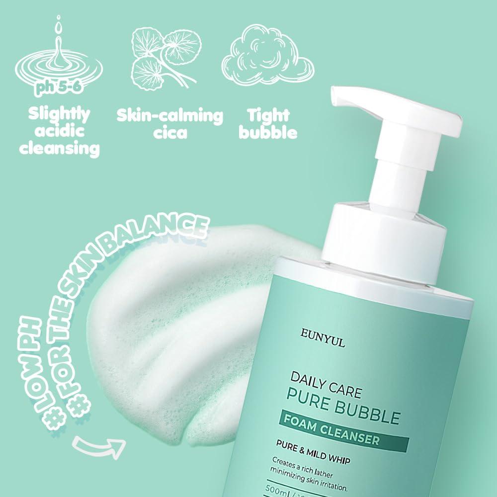 Espuma Limpiadora EUNYUL 500 ml pH 5.5 Hidratante Centella