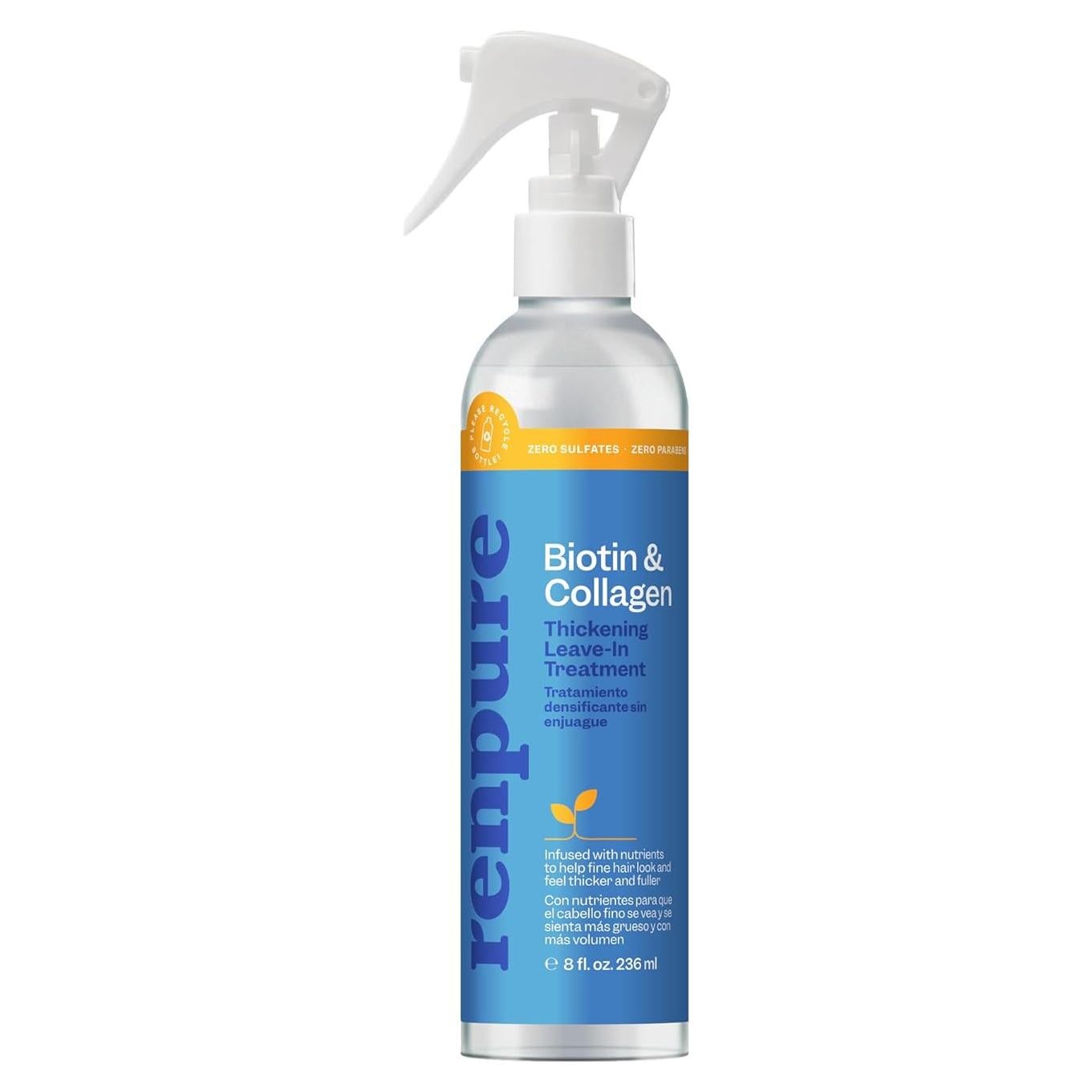 Acondicionador Sin Enjuague Renpure Biotina y Colágeno 236 ml