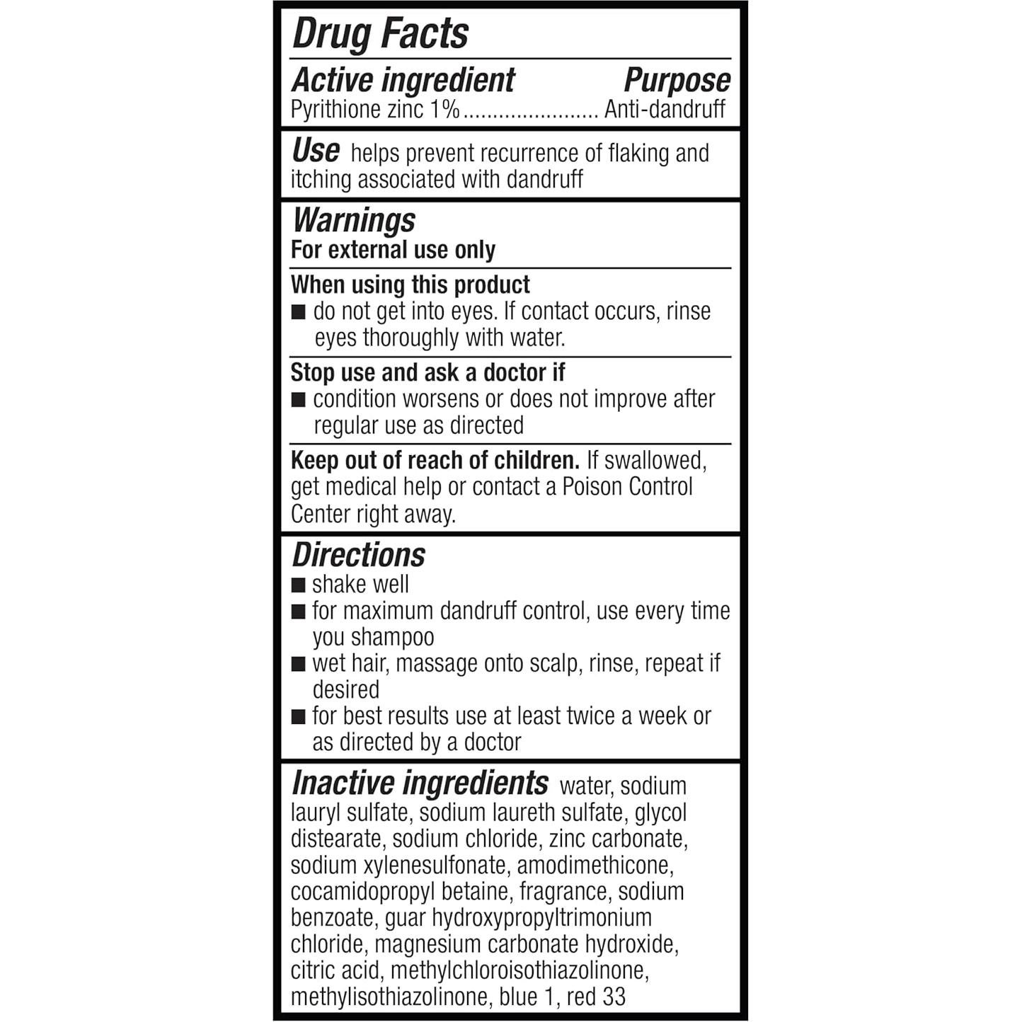 Champú y Acondicionador 2 en 1 Amazon Basics 400 ml Anti-Caspa