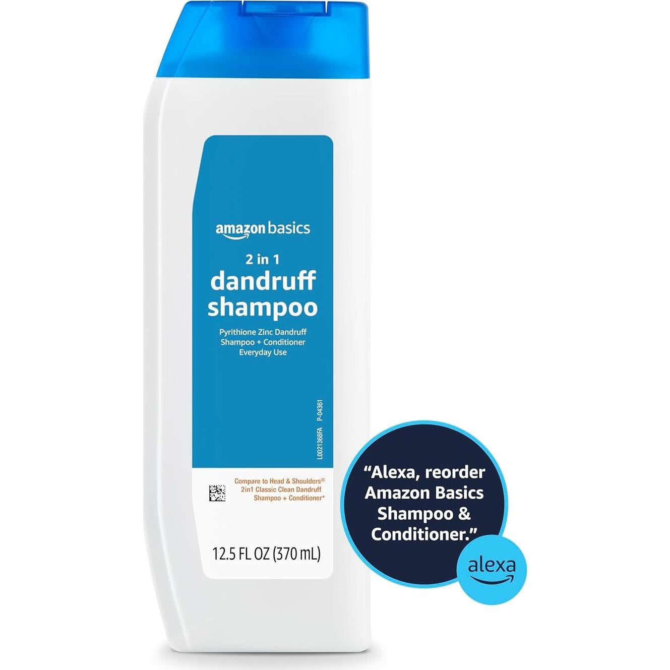 Champú y Acondicionador 2 en 1 Amazon Basics 400 ml Anti-Caspa