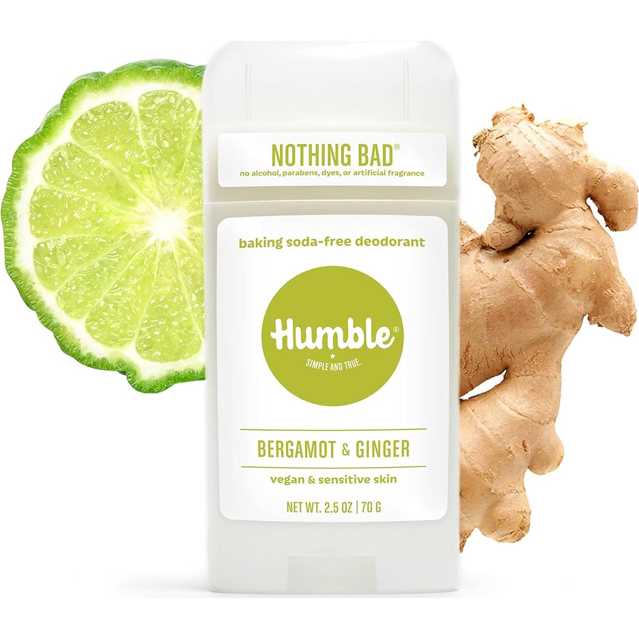 Desodorante Vegano Sin Aluminio Humble Brands 70.87g Bergamota Jengibre