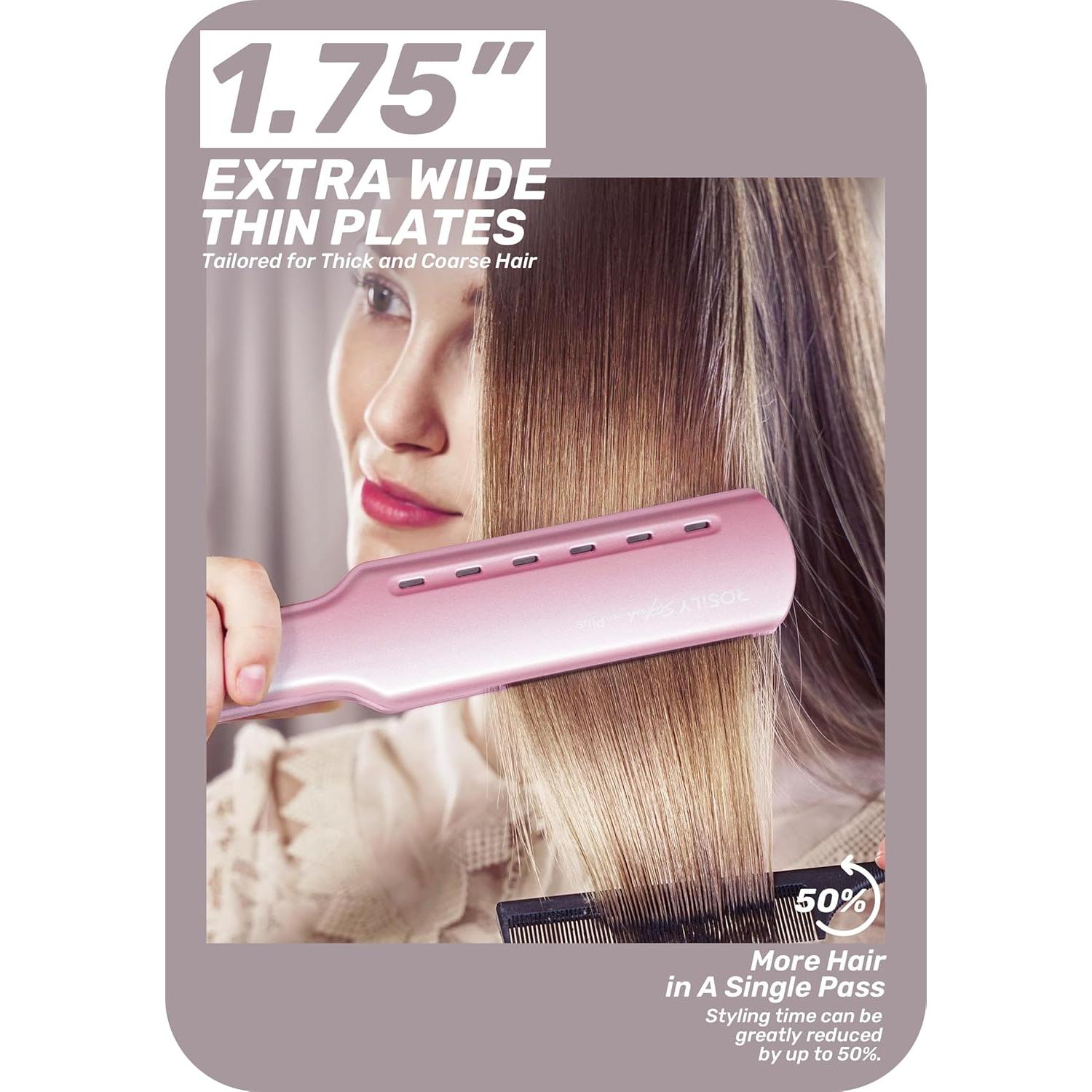 Plancha de Pelo ROSILY Titanio Nano 1.75" (4.45 cm) Ajustable