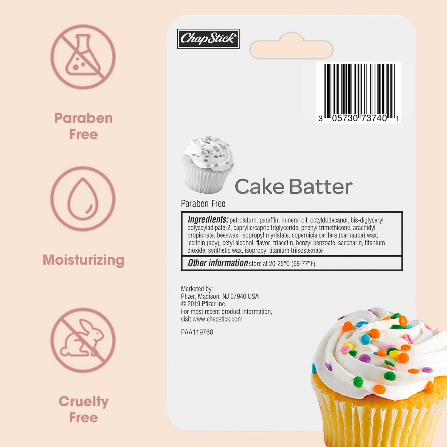 Bálsamo Labial ChapStick Sabor Pastel de Cumpleaños 3-Pack