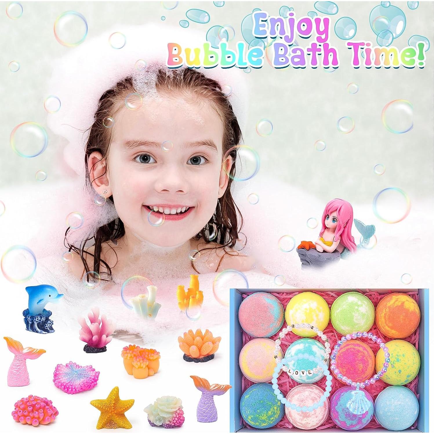 Set de 12 Bombas de Baño con Juguete Sirena - Supergfs