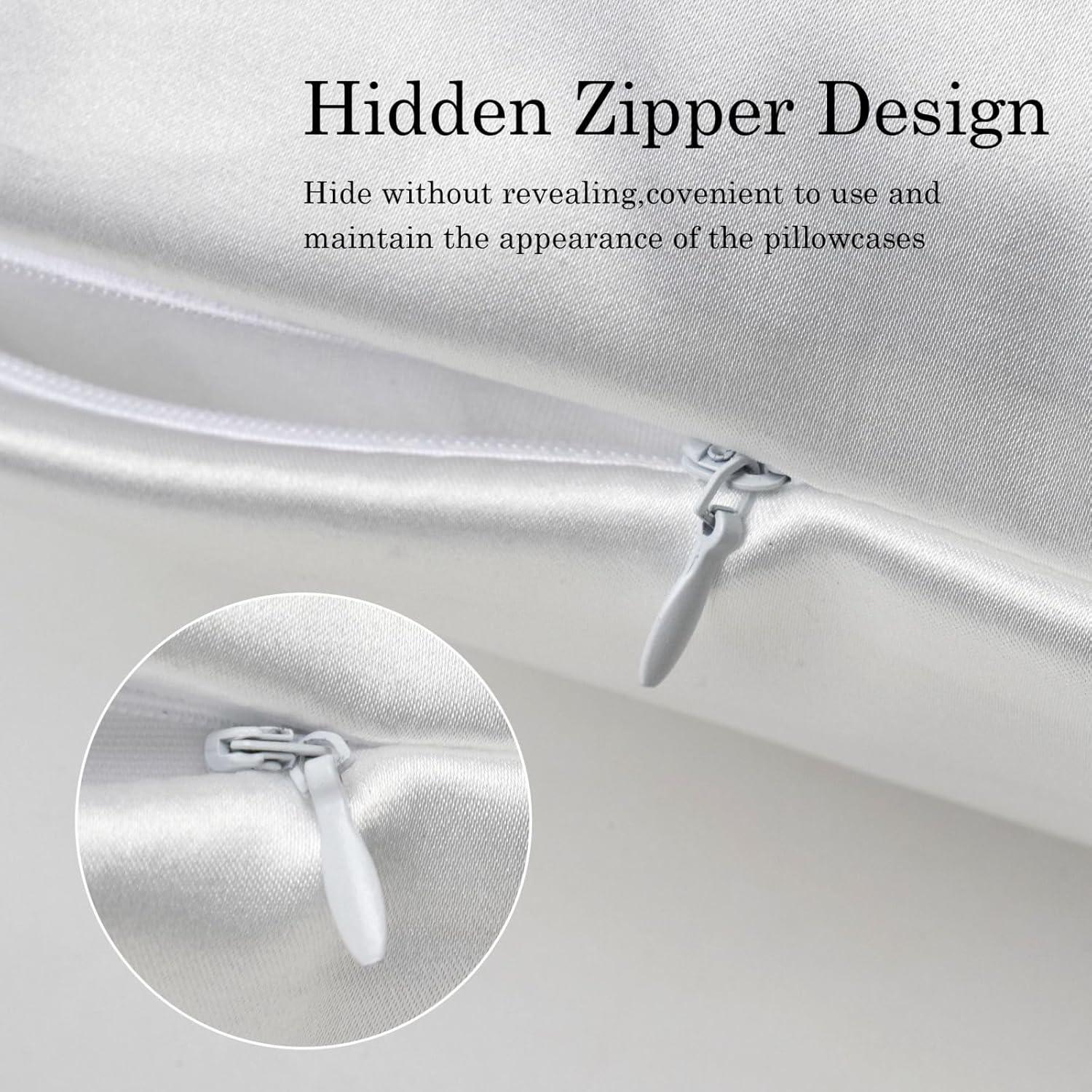 Funda de Almohada de Satén JKJNLHJE 20x30 cm Cebra