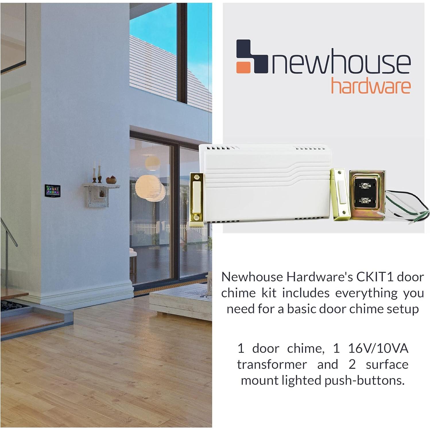 Kit de Timbre Eléctrico Newhouse 16V 10VA con Botón Iluminado