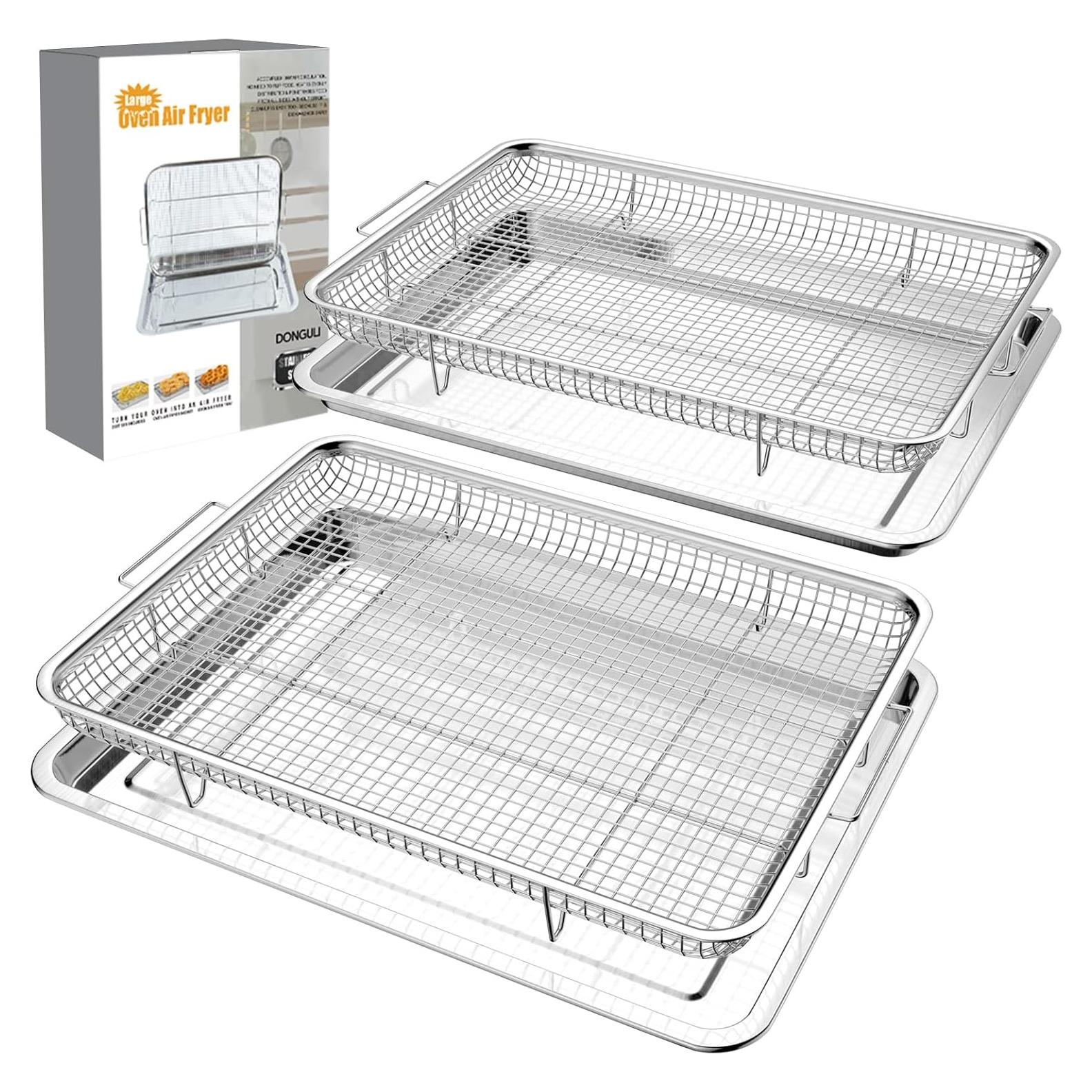 Cesta de Freidora de Aire DONGULI 32.5x24.4 cm Acero Inoxidable