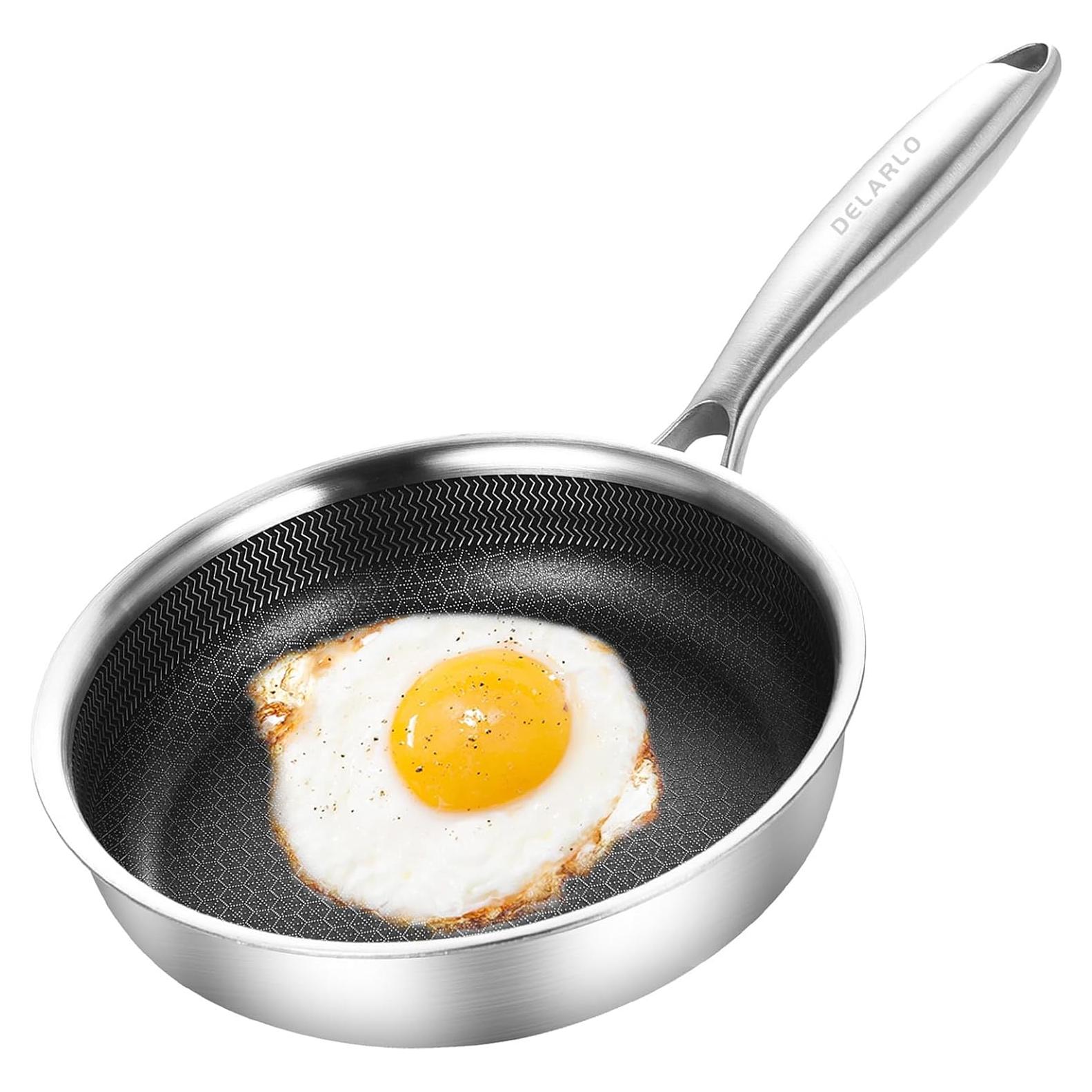 Sartén Mini Omelet DELARLO Acero Inoxidable 19.8 cm Antiadherente