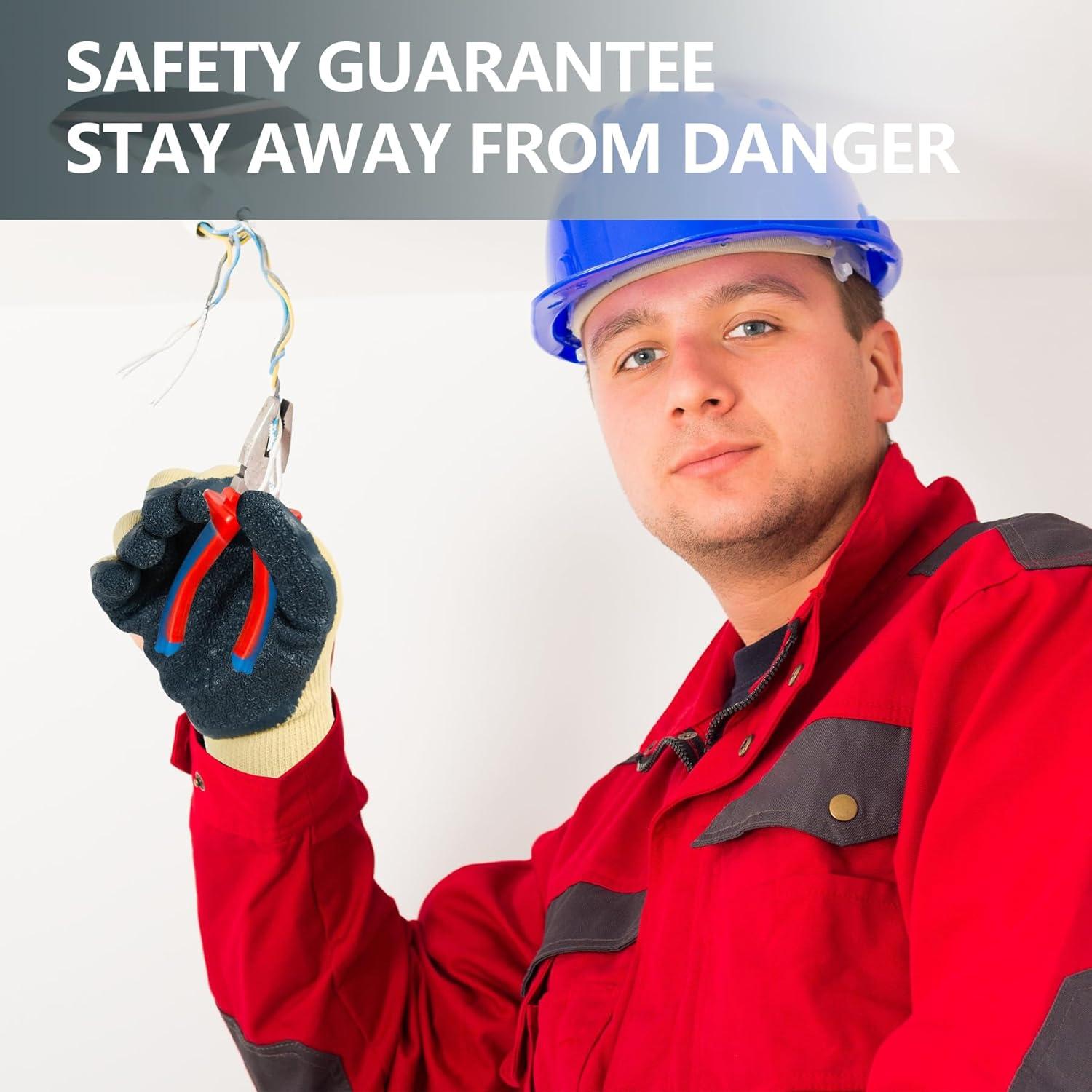 Guantes Aislantes Resistentes 400V Electricista Goma Antideslizante