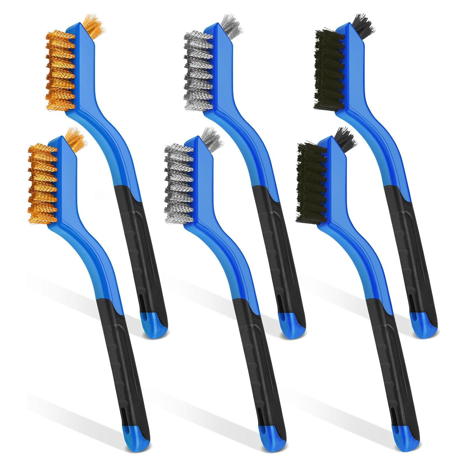 Juego de Cepillos de Alambre TOSEERY 6 Piezas Acero Inoxidable Nylon