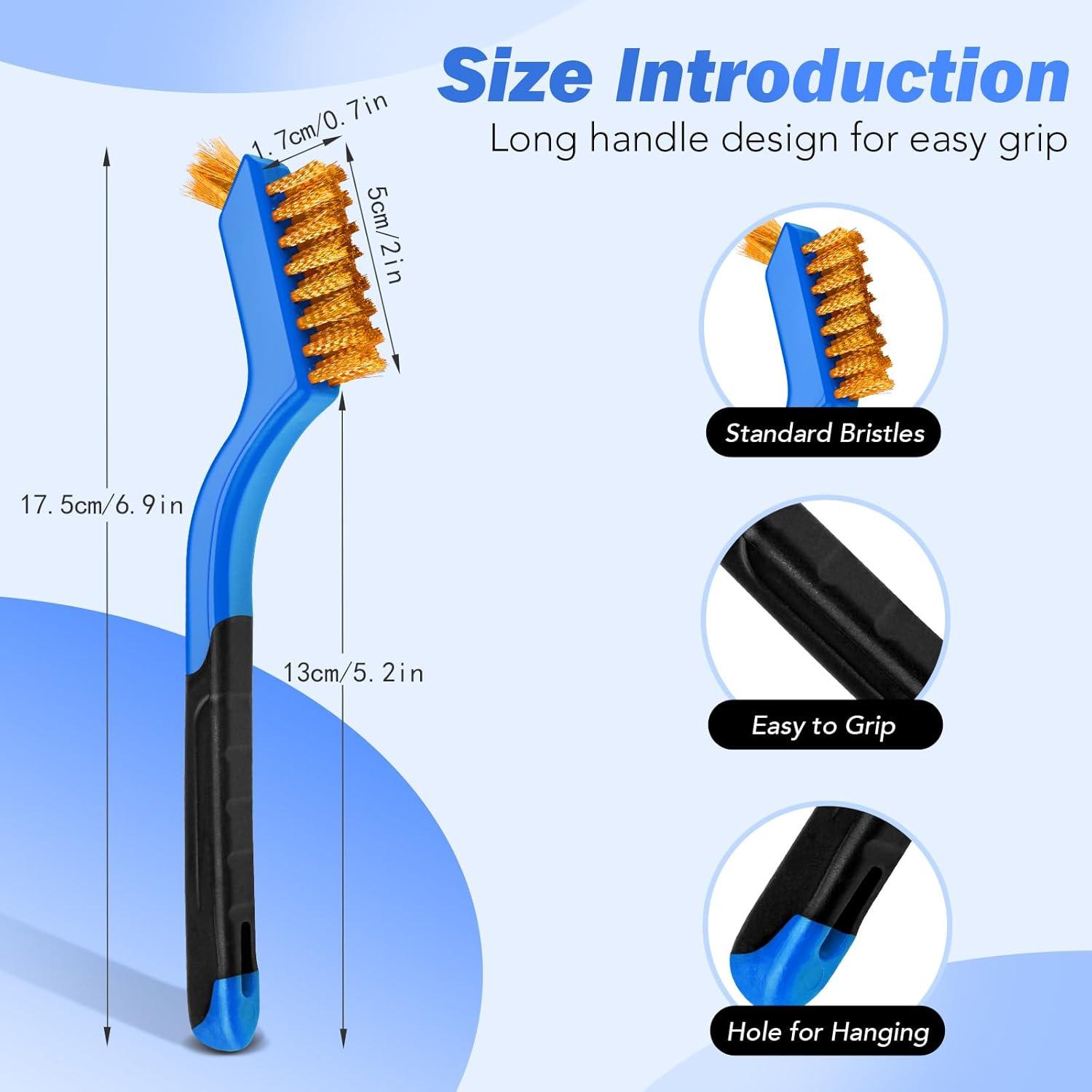 Juego de Cepillos de Alambre TOSEERY 6 Piezas Acero Inoxidable Nylon