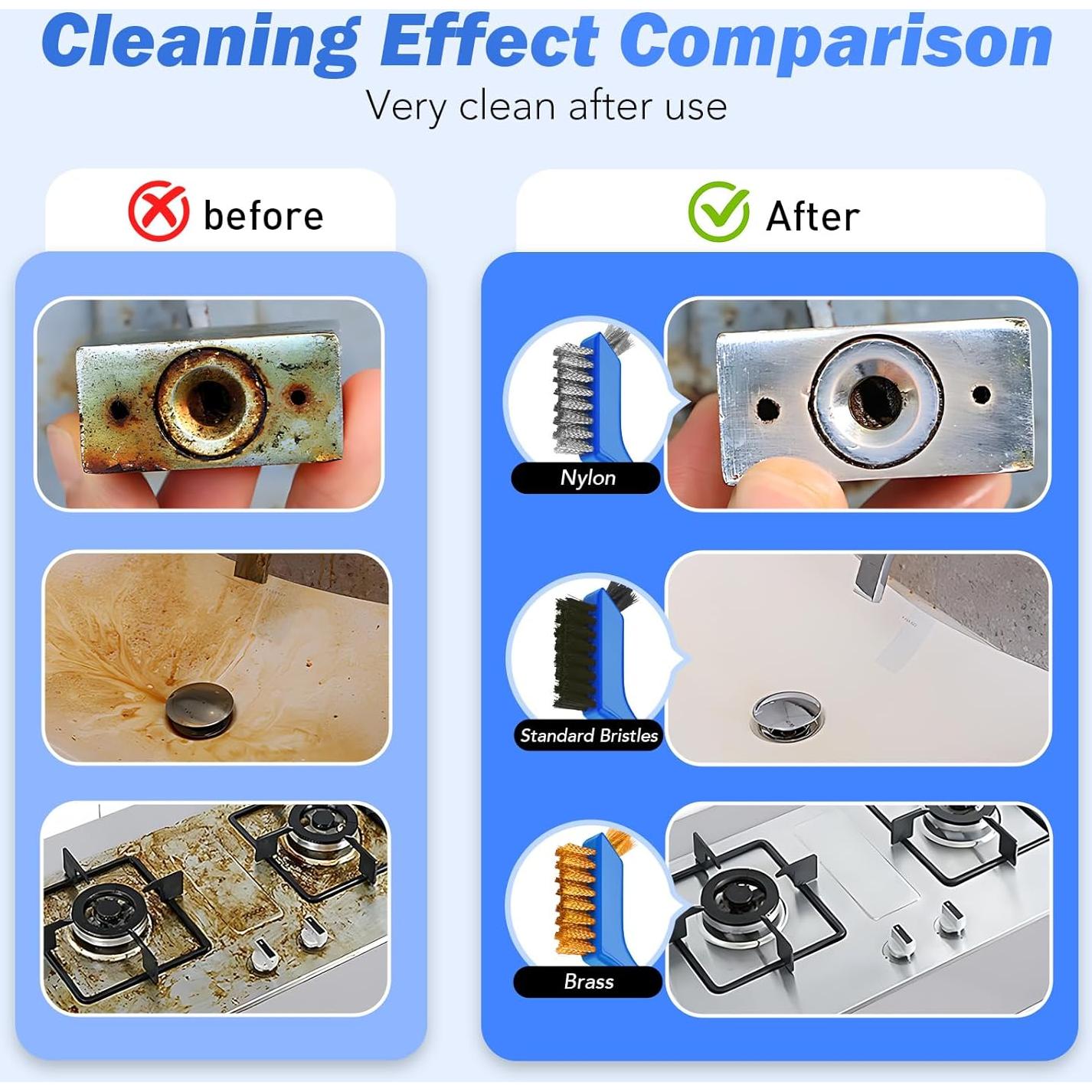 Juego de Cepillos de Alambre TOSEERY 6 Piezas Acero Inoxidable Nylon