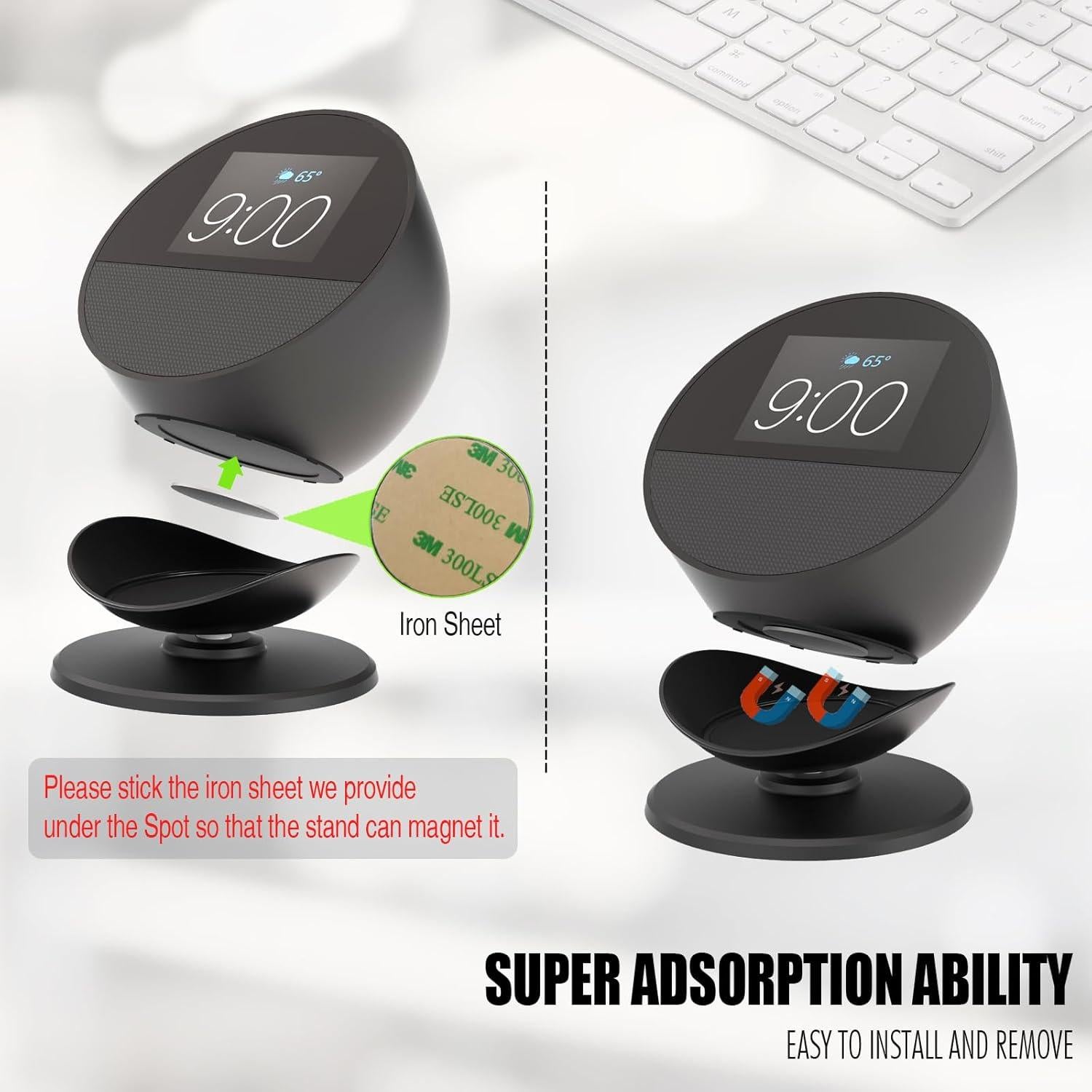 Soporte de Escritorio Ajustable HeyMoonTong para Ech0 Spot - Negro