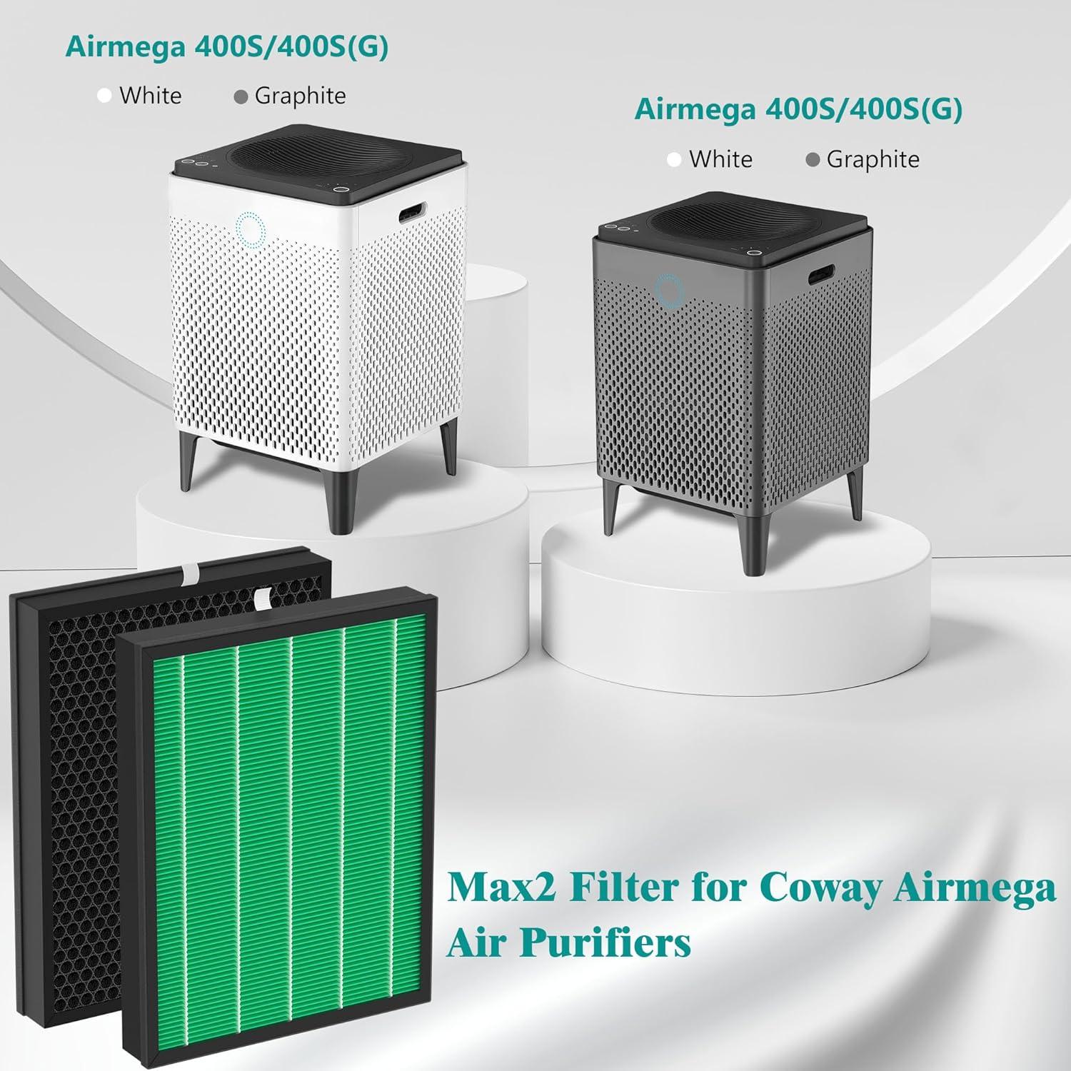 Filtro HEPA y Carbón Activado Coway Airmega Max2 400 - 2 Pcs
