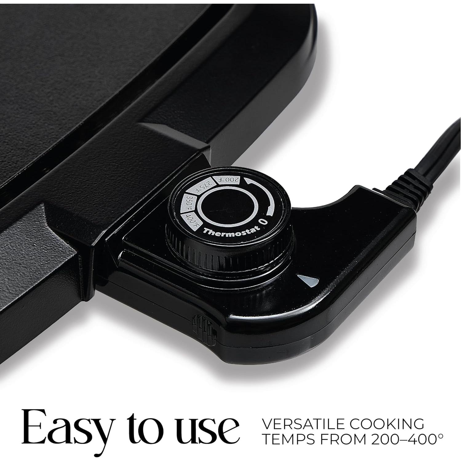 Plancha Eléctrica COOK WITH COLOR 1200W Superficie 25.4x40.6cm