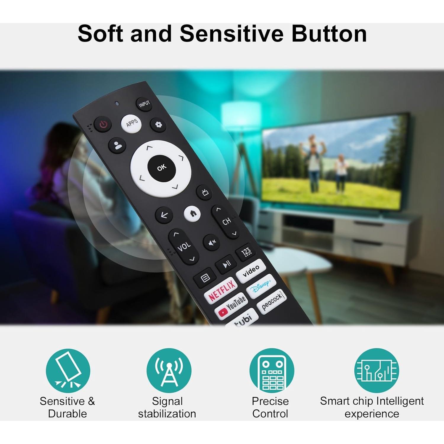 Control Remoto Universal Hisense TV - Compatible con Google Smart TV