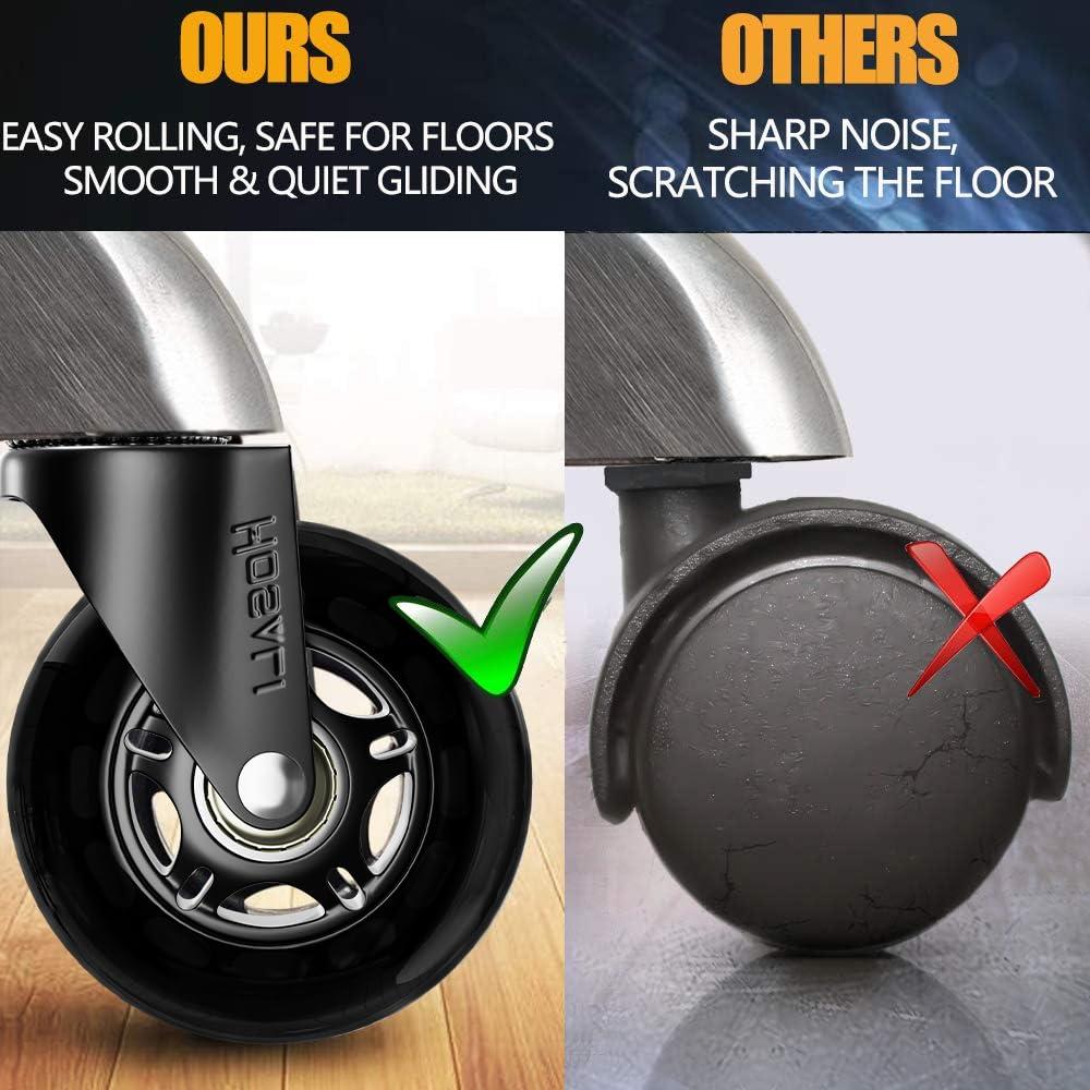 Ruedas de Reemplazo para Sillas de Oficina HOSALI 3" Negras