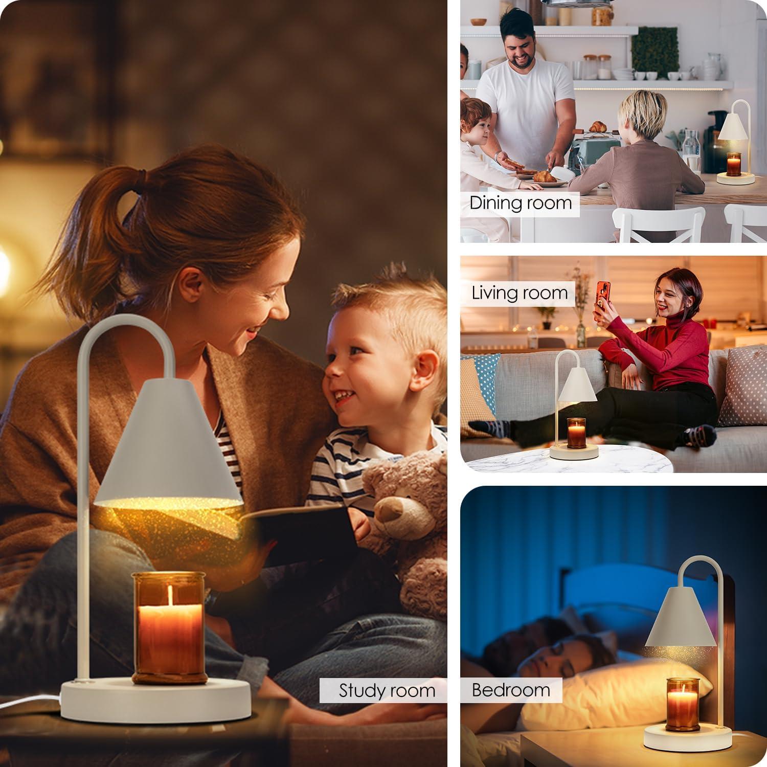 Calentador de Velas Eléctrico Aimoptg 50W Regulable Café con Leche