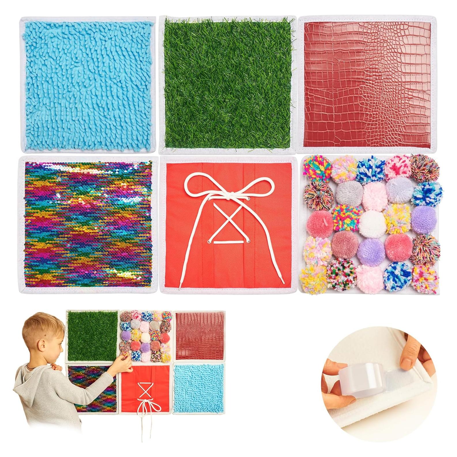 Panel Sensorial para Niños Odoxia | 6 Piezas 25x25cm