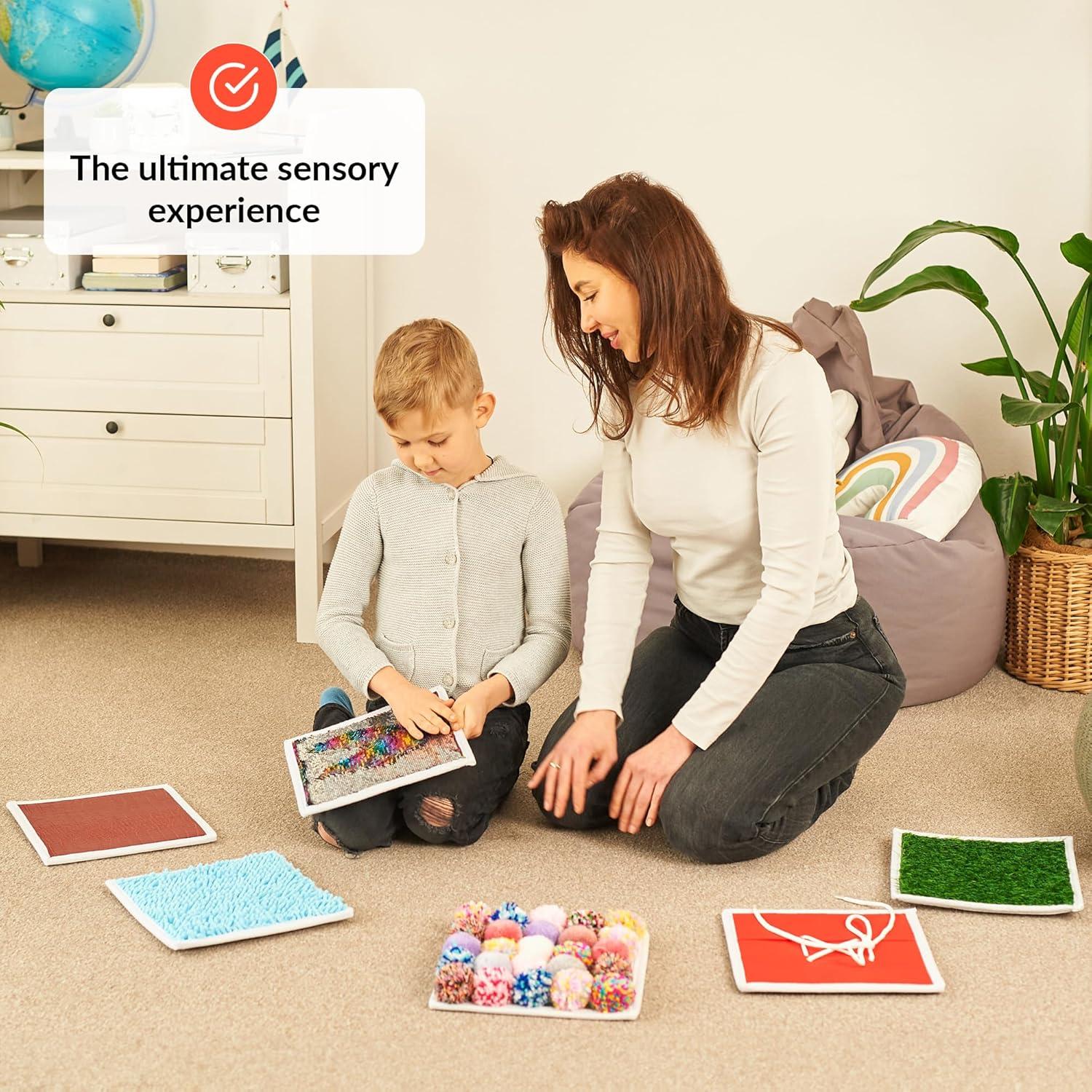 Panel Sensorial para Niños Odoxia | 6 Piezas 25x25cm