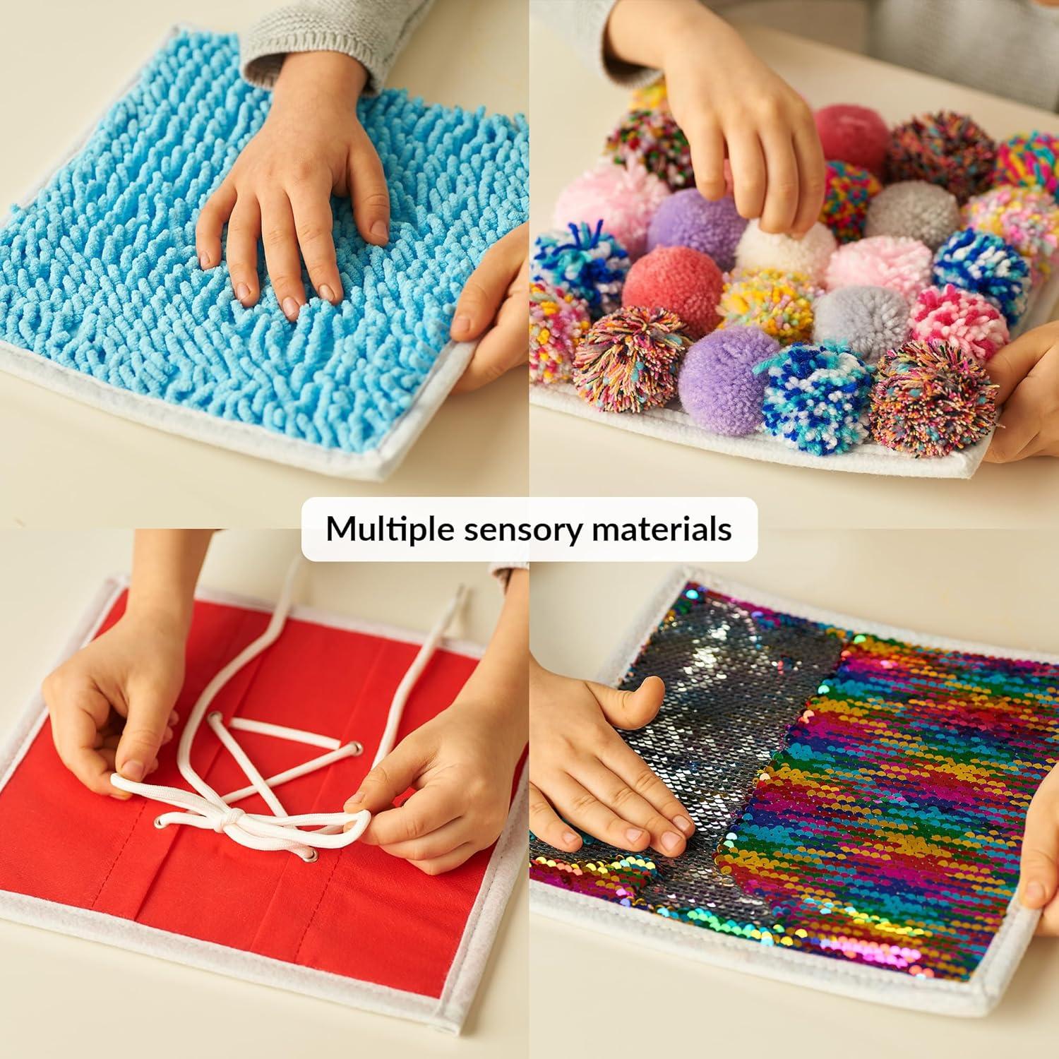 Panel Sensorial para Niños Odoxia | 6 Piezas 25x25cm