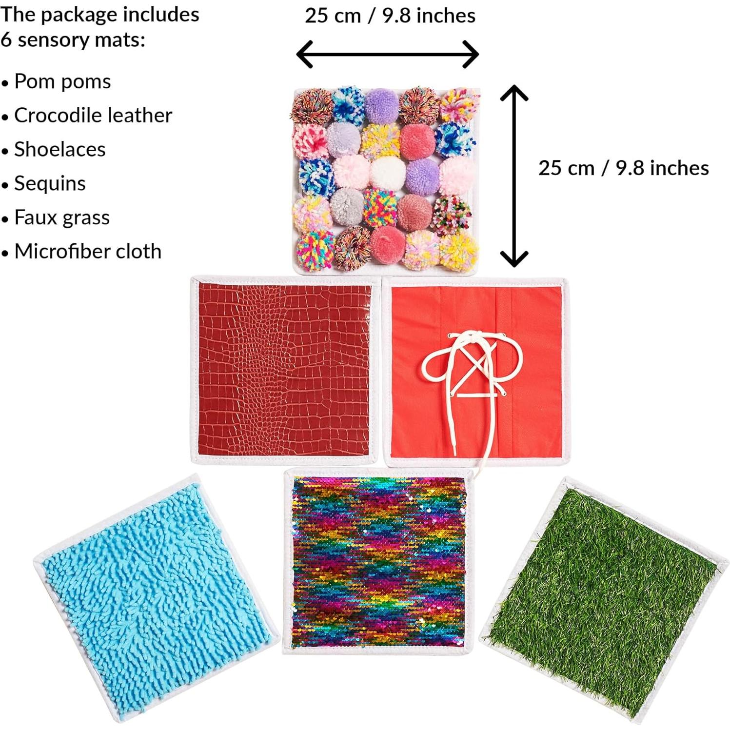 Panel Sensorial para Niños Odoxia | 6 Piezas 25x25cm