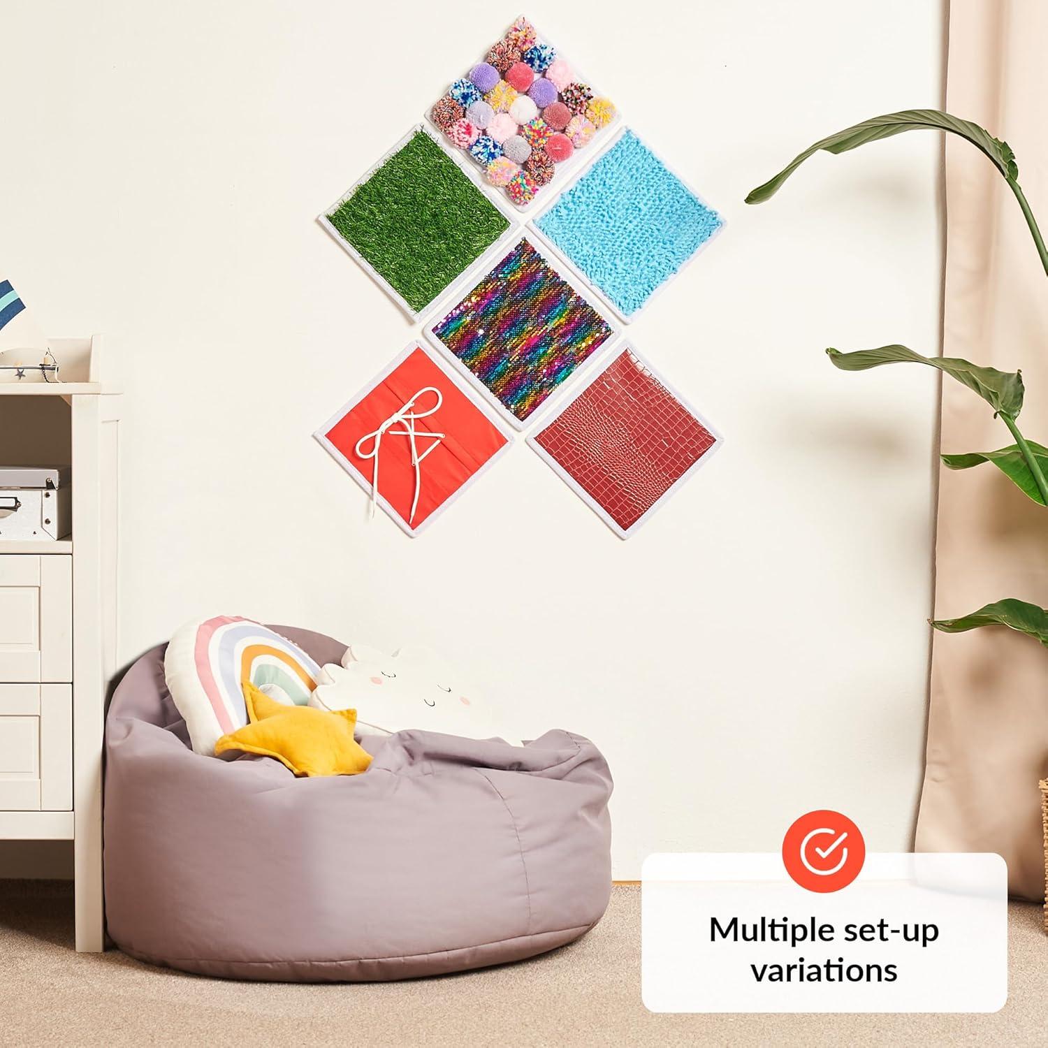 Panel Sensorial para Niños Odoxia | 6 Piezas 25x25cm