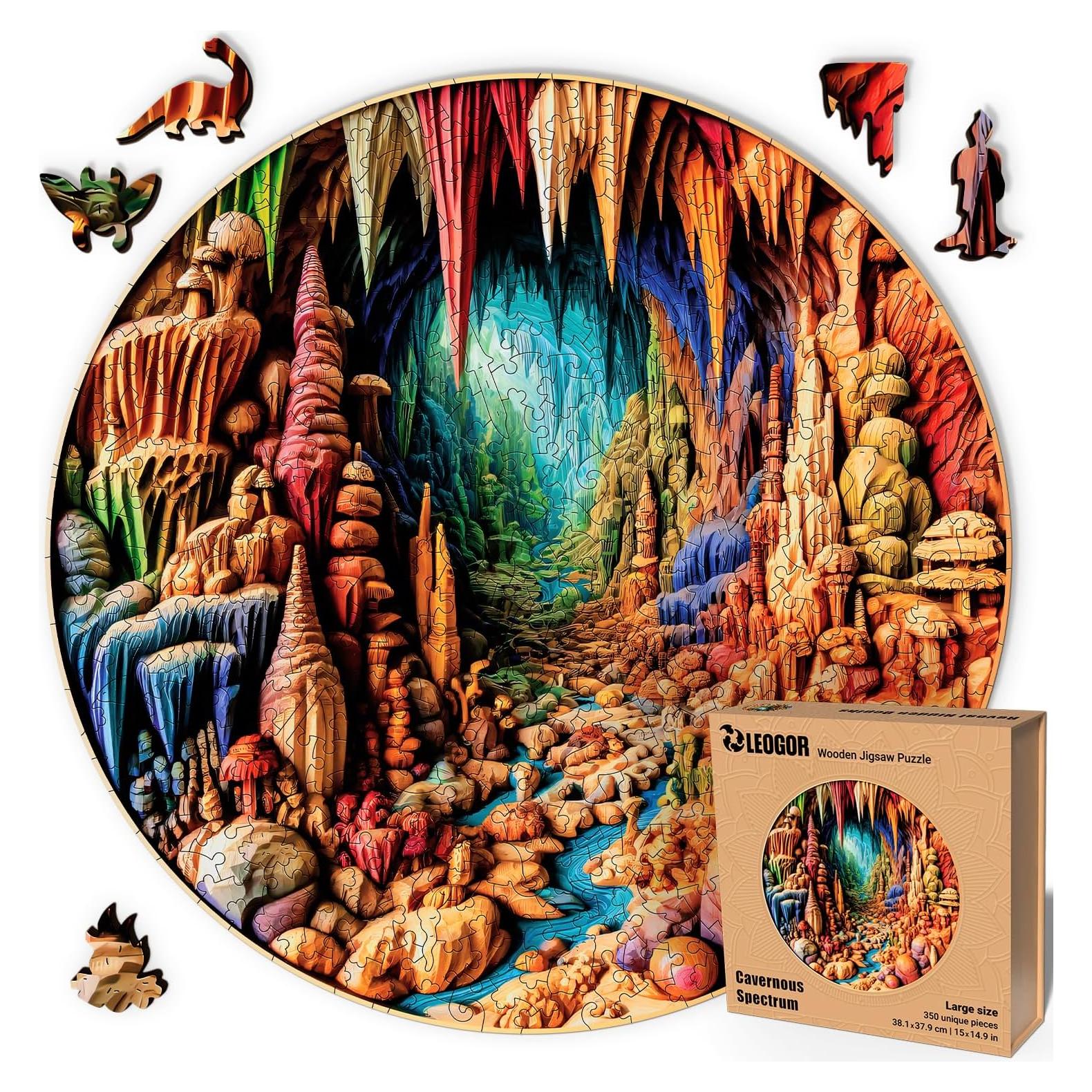 Rompecabezas de Madera LEOGOR 350 Piezas 38x37.8 cm 3D