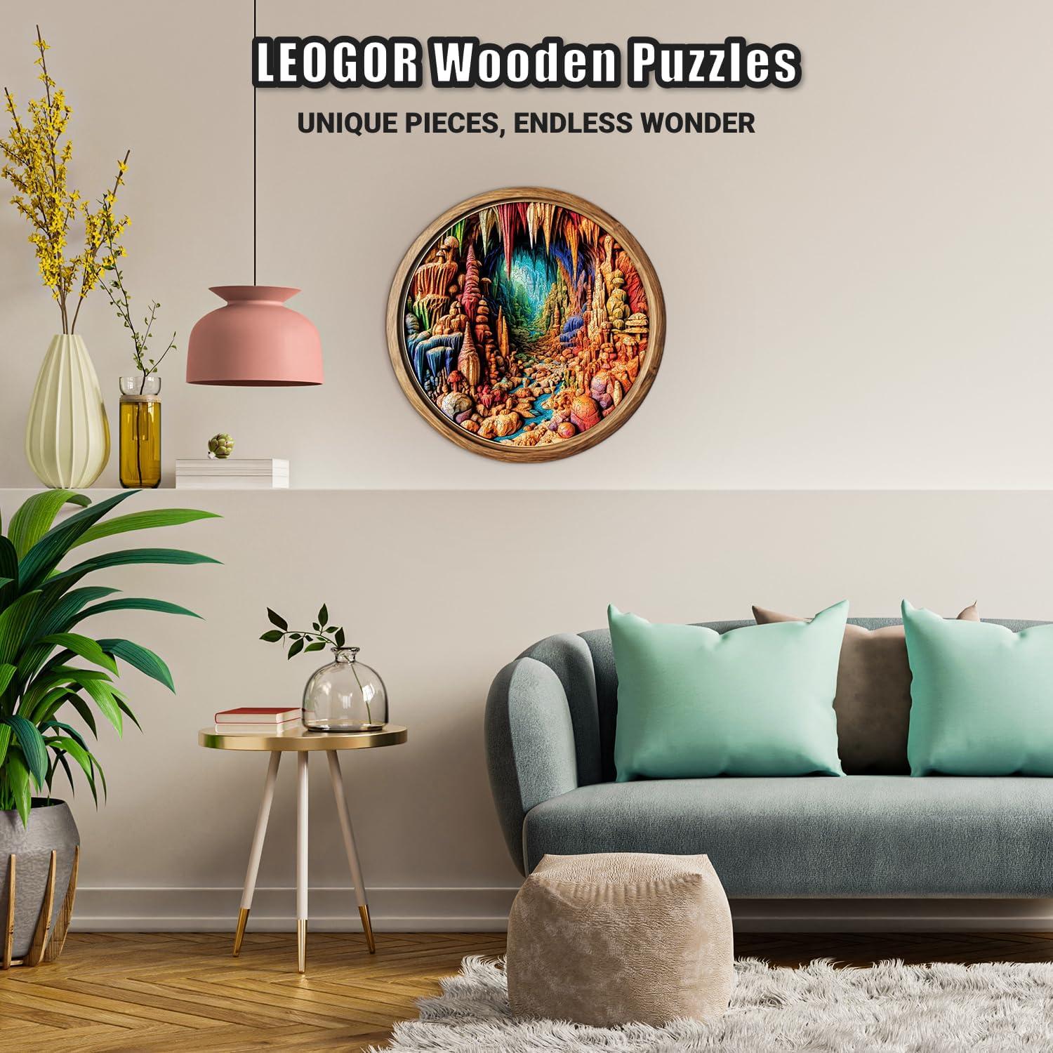 Rompecabezas de Madera LEOGOR 350 Piezas 38x37.8 cm 3D