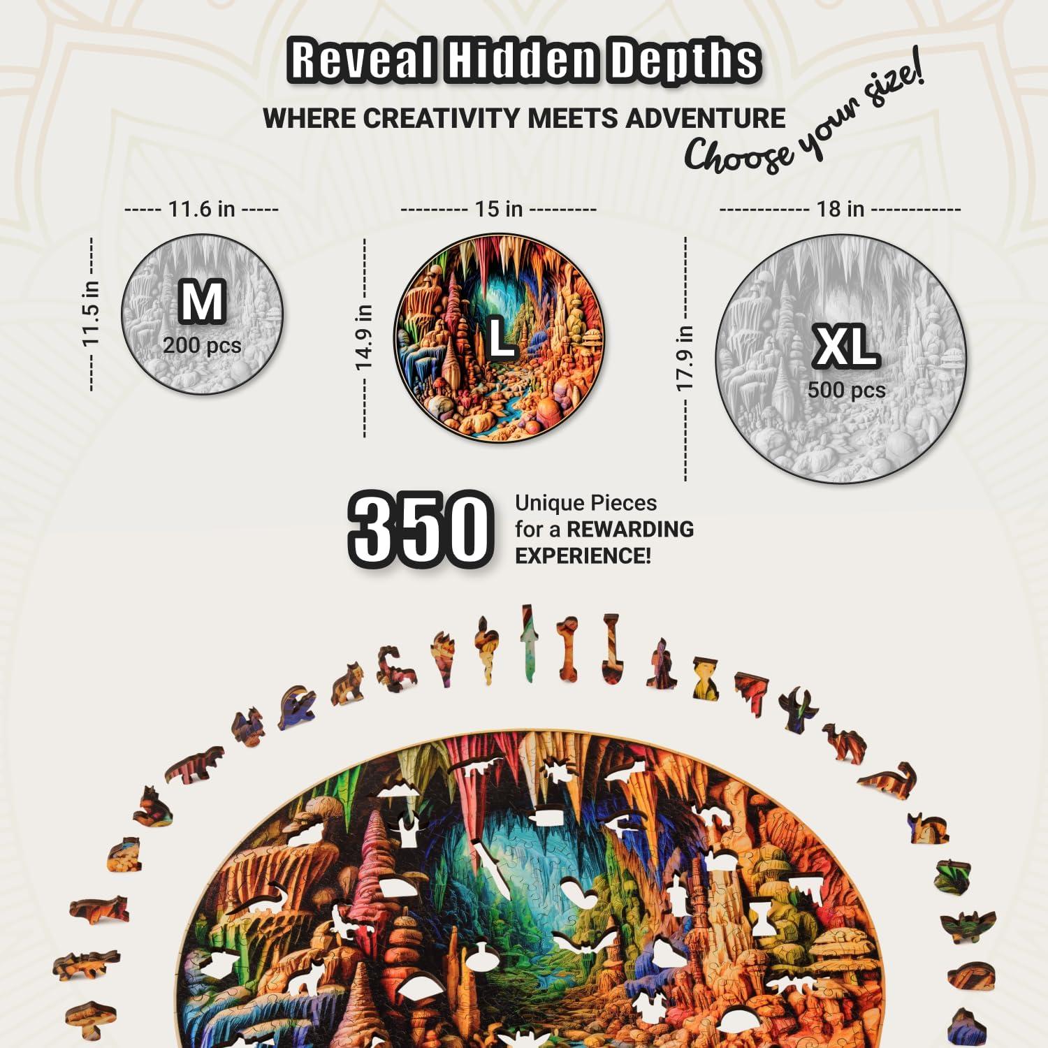 Rompecabezas de Madera LEOGOR 350 Piezas 38x37.8 cm 3D