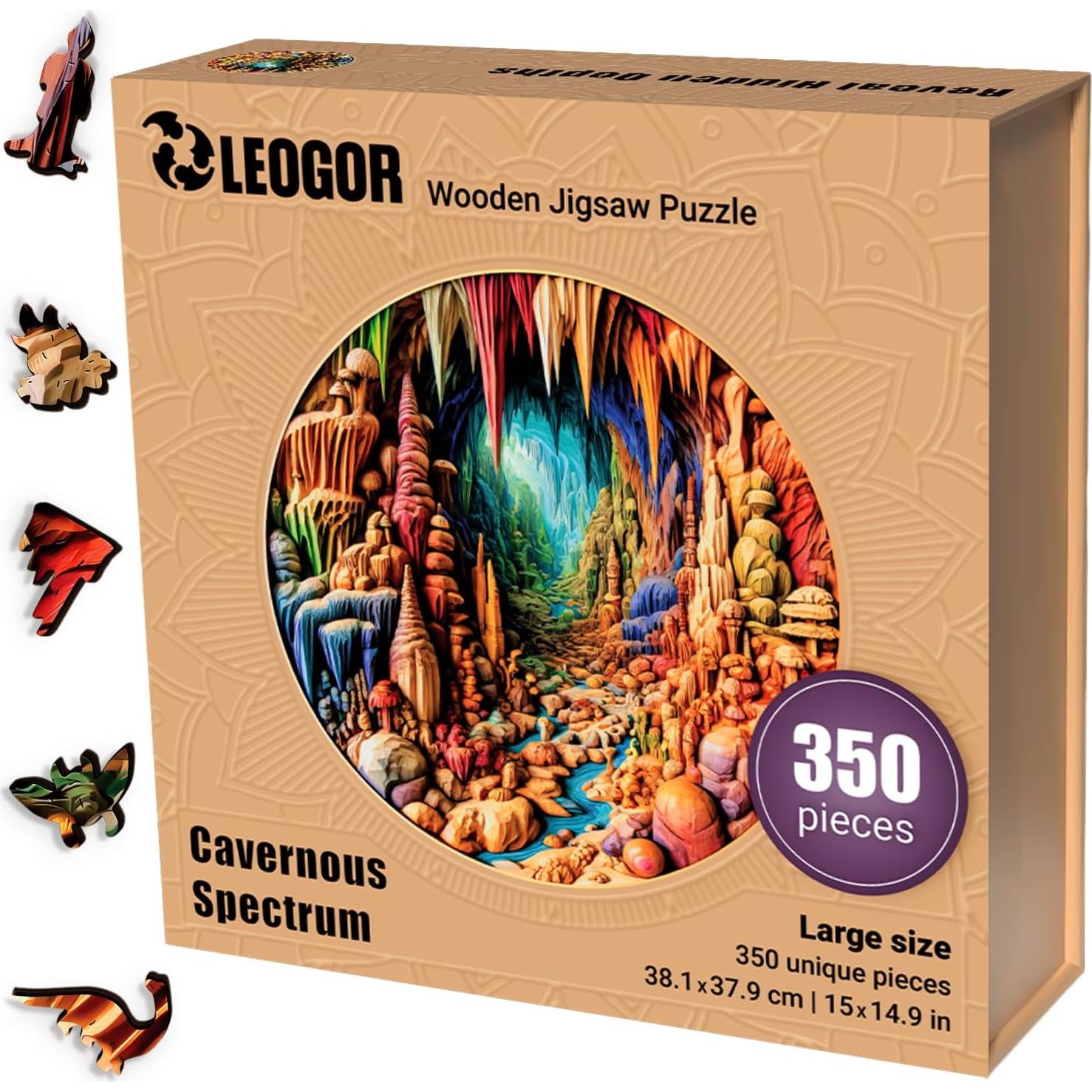 Rompecabezas de Madera LEOGOR 350 Piezas 38x37.8 cm 3D
