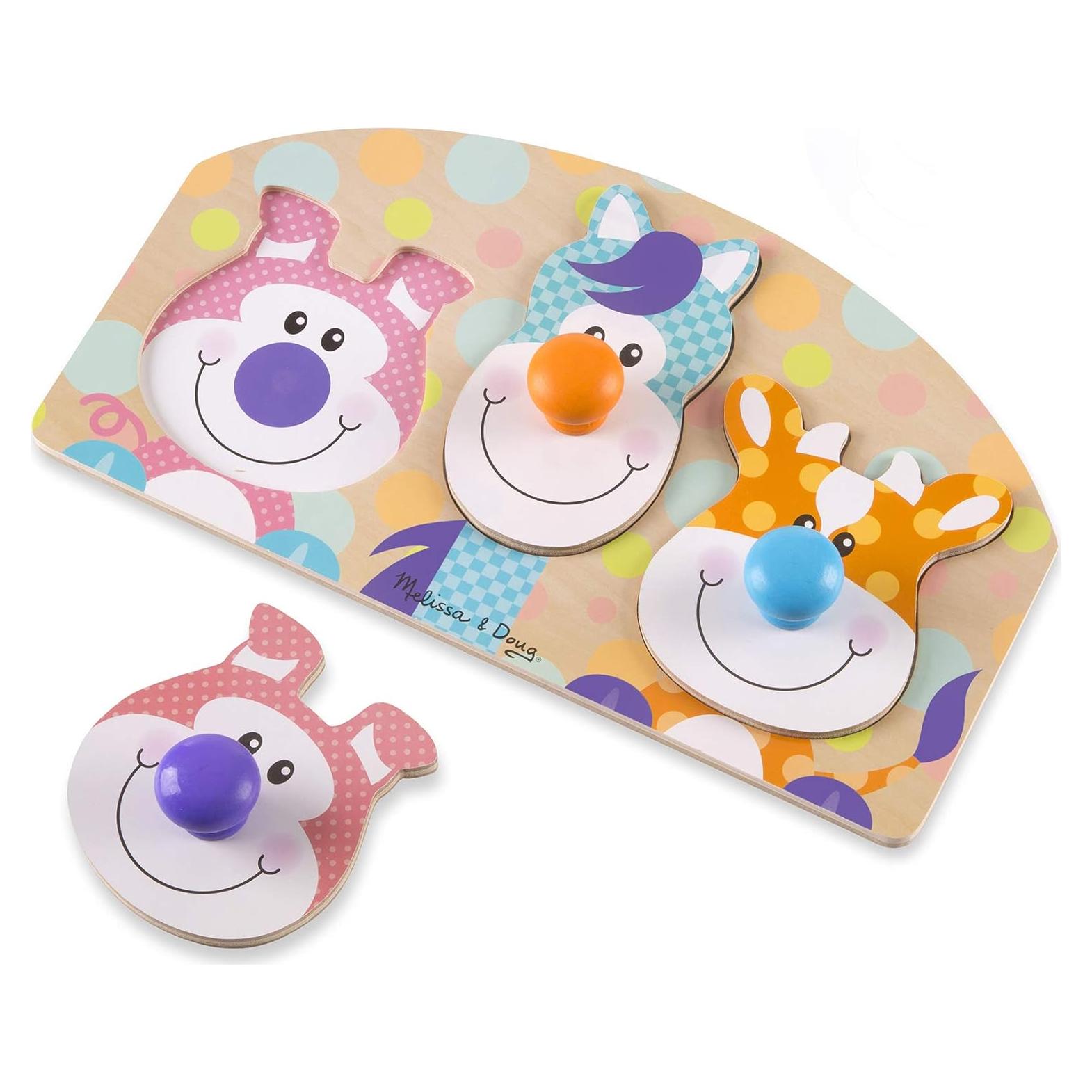 Rompecabezas de Madera Melissa & Doug Animales de Granja 3 Piezas