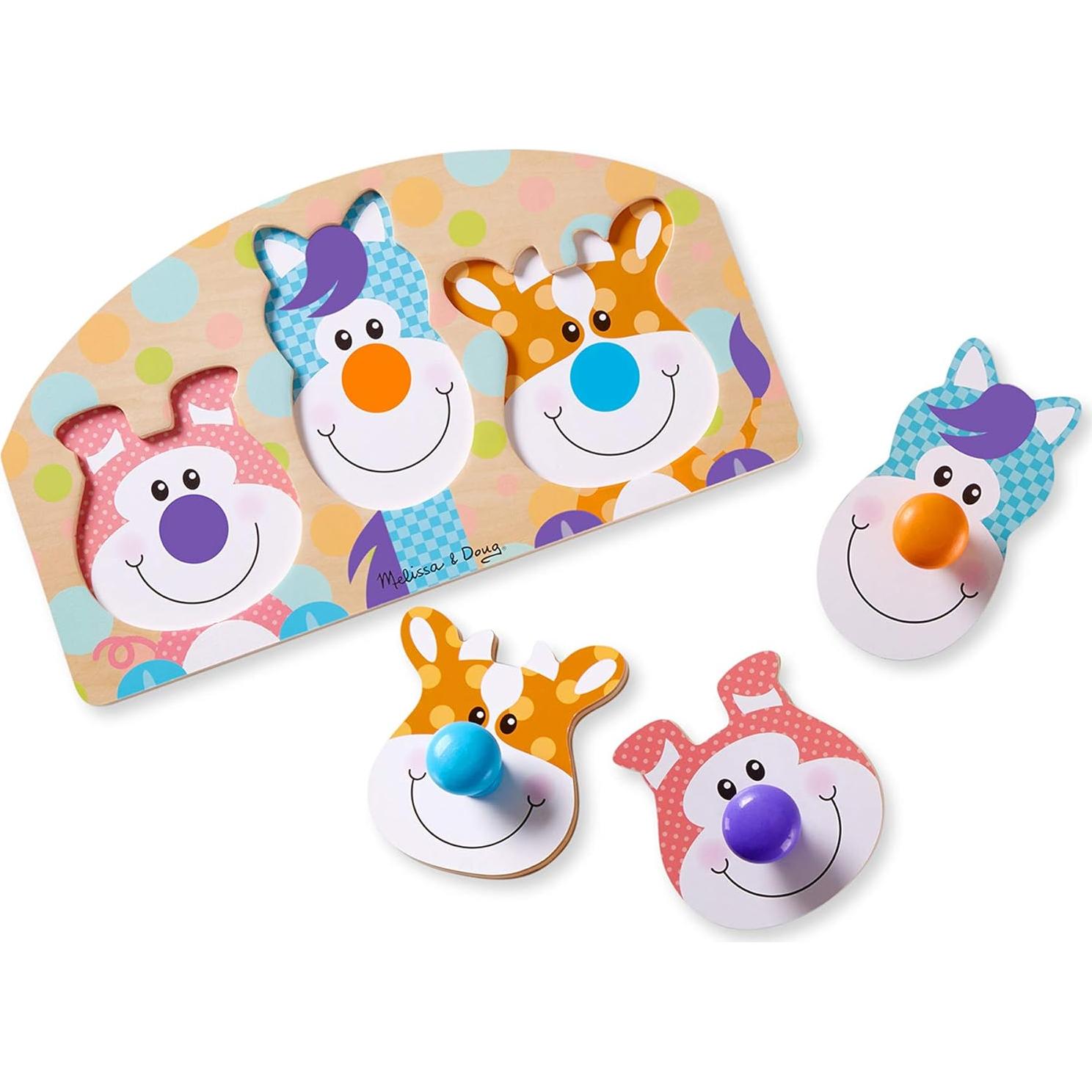 Rompecabezas de Madera Melissa & Doug Animales de Granja 3 Piezas