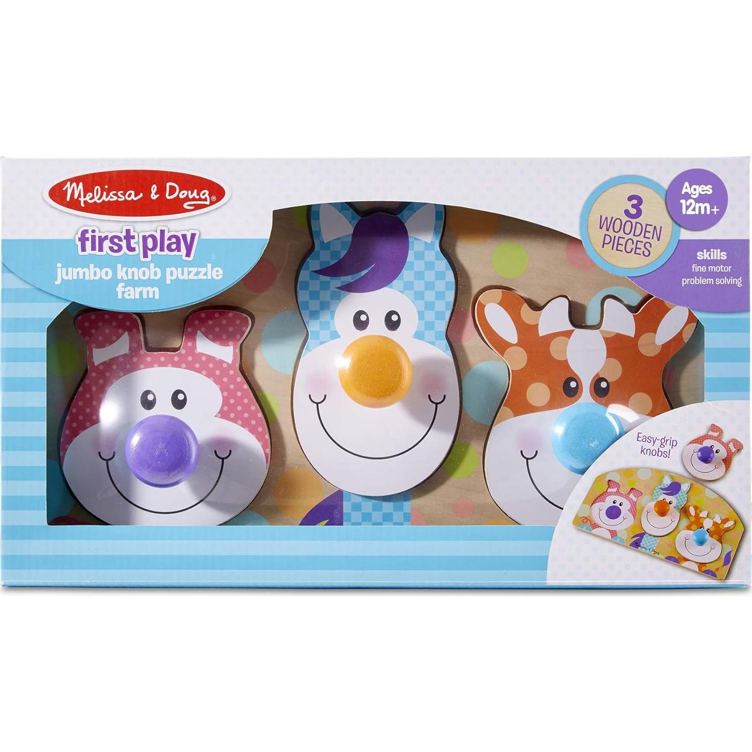 Rompecabezas de Madera Melissa & Doug Animales de Granja 3 Piezas