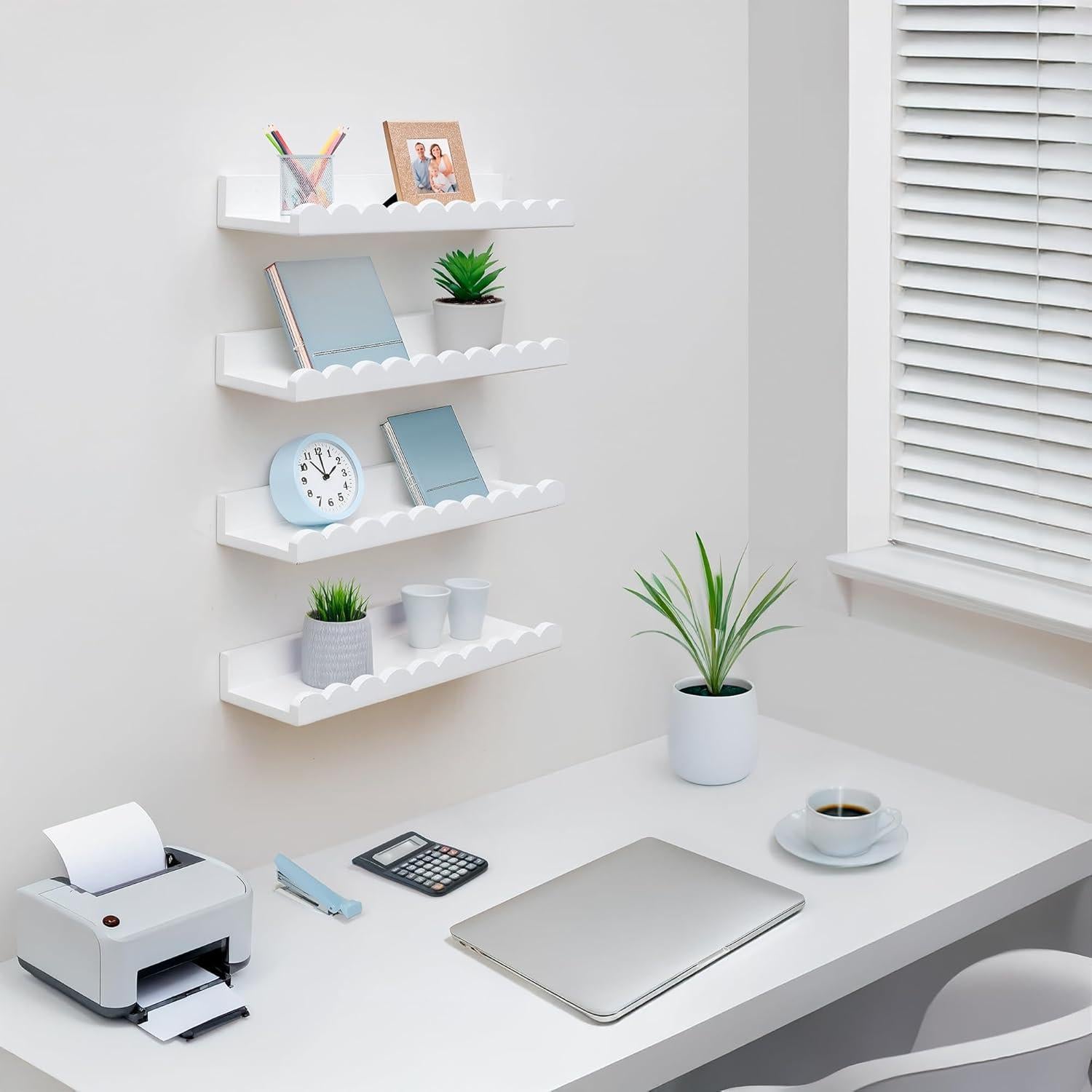 Estantes Flotantes Green Goods Supply - Juego de 4 Blancos 40cm