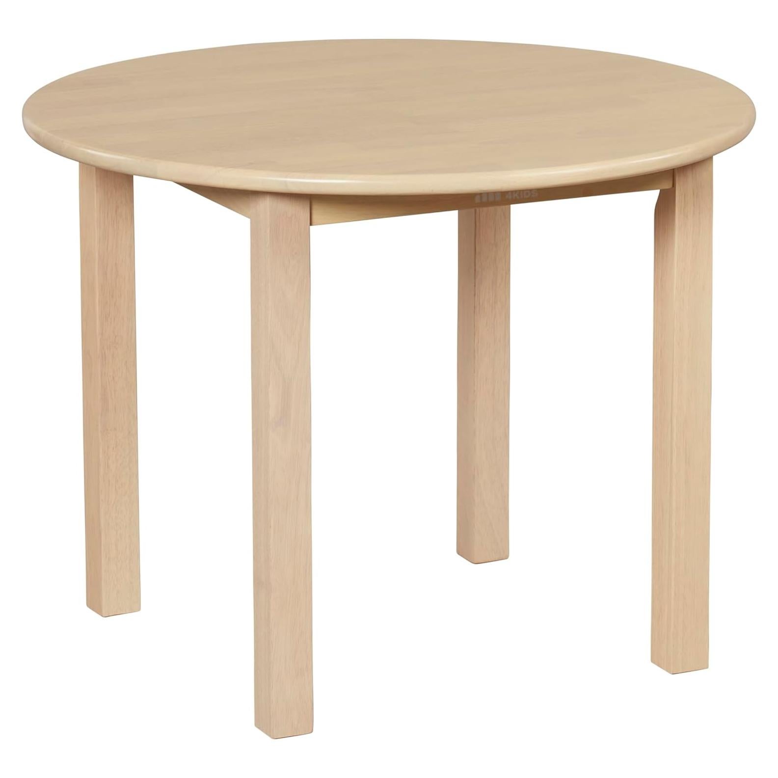 Mesa Redonda Infantil ECR4Kids de Madera Dura 76cm Blanco Antiguo