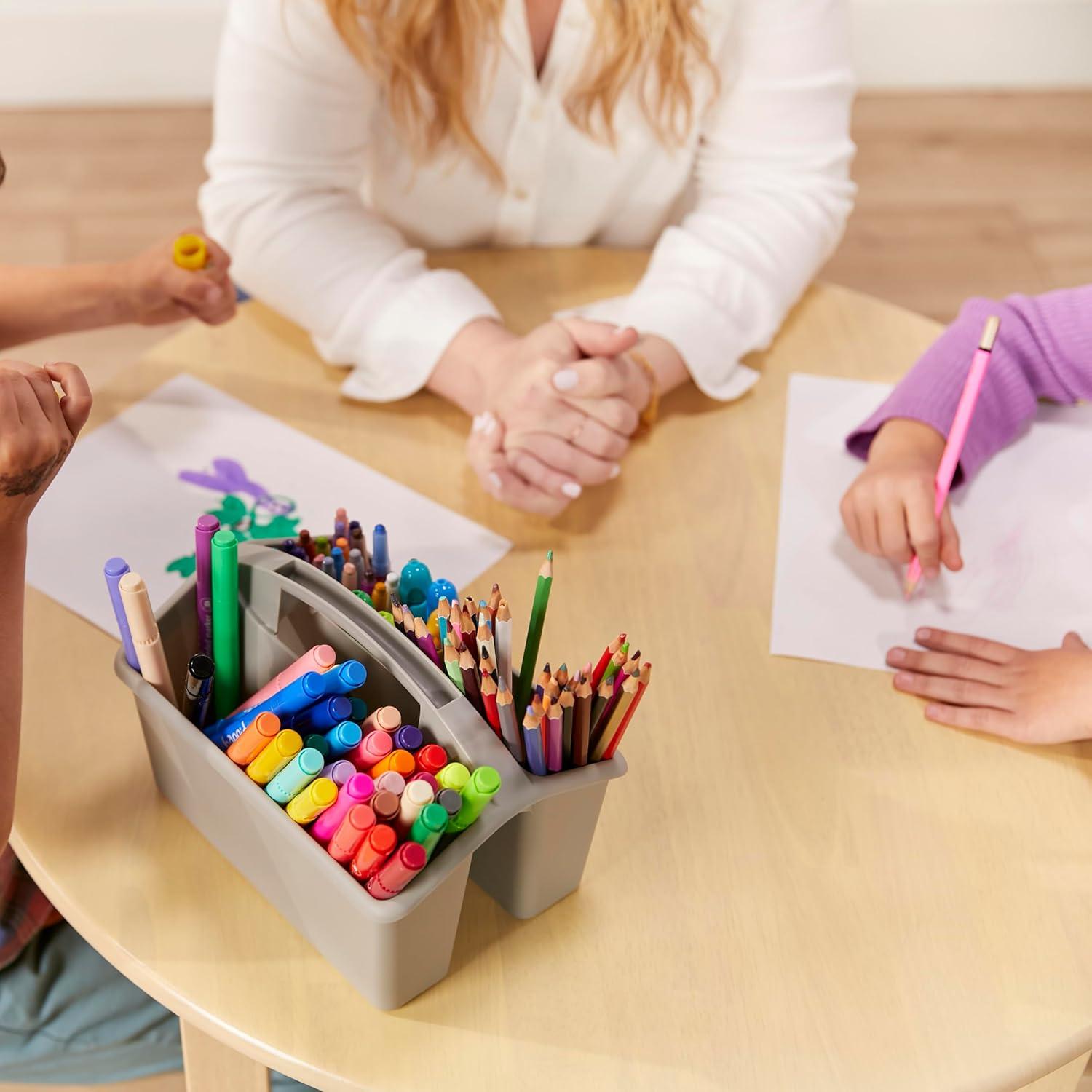 Mesa Redonda Infantil ECR4Kids de Madera Dura 76cm Blanco Antiguo