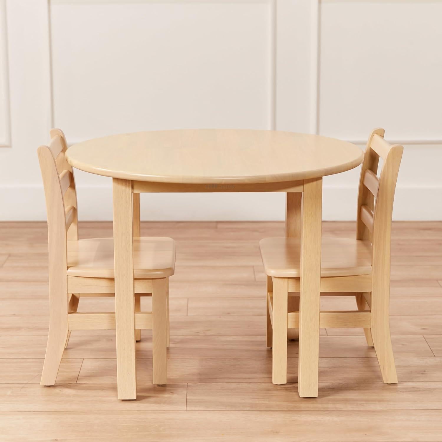 Mesa Redonda Infantil ECR4Kids de Madera Dura 76cm Blanco Antiguo