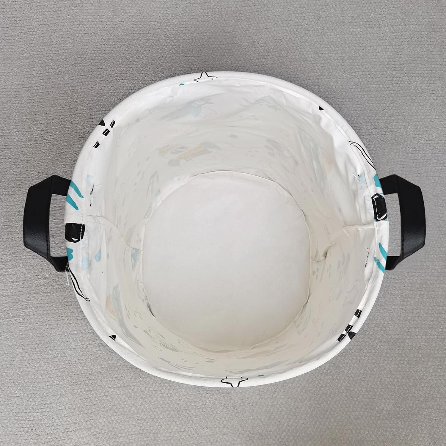 Caja de Almacenamiento LANGYASHAN Redonda 50cm Lienzo Astronauta