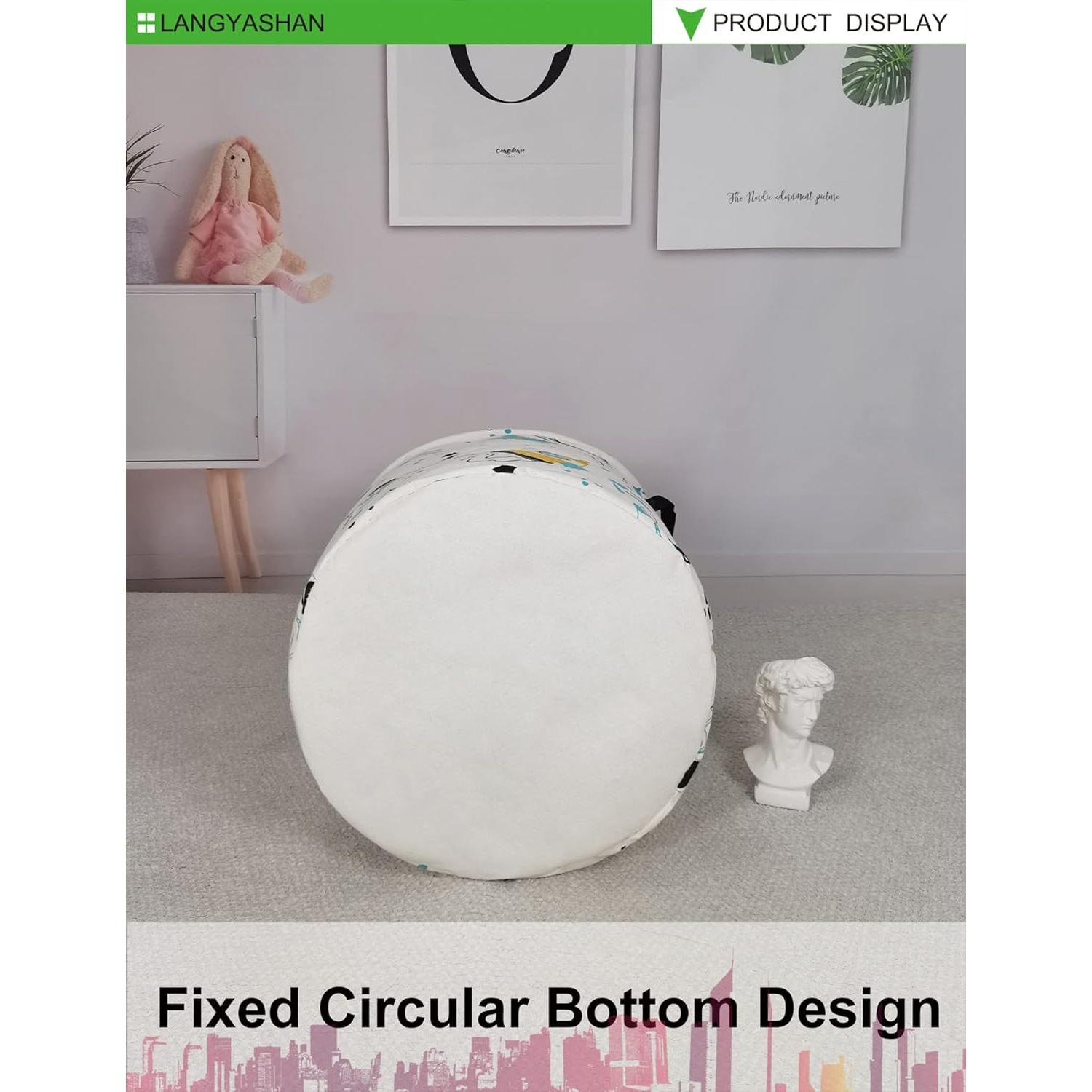 Caja de Almacenamiento LANGYASHAN Redonda 50cm Lienzo Astronauta